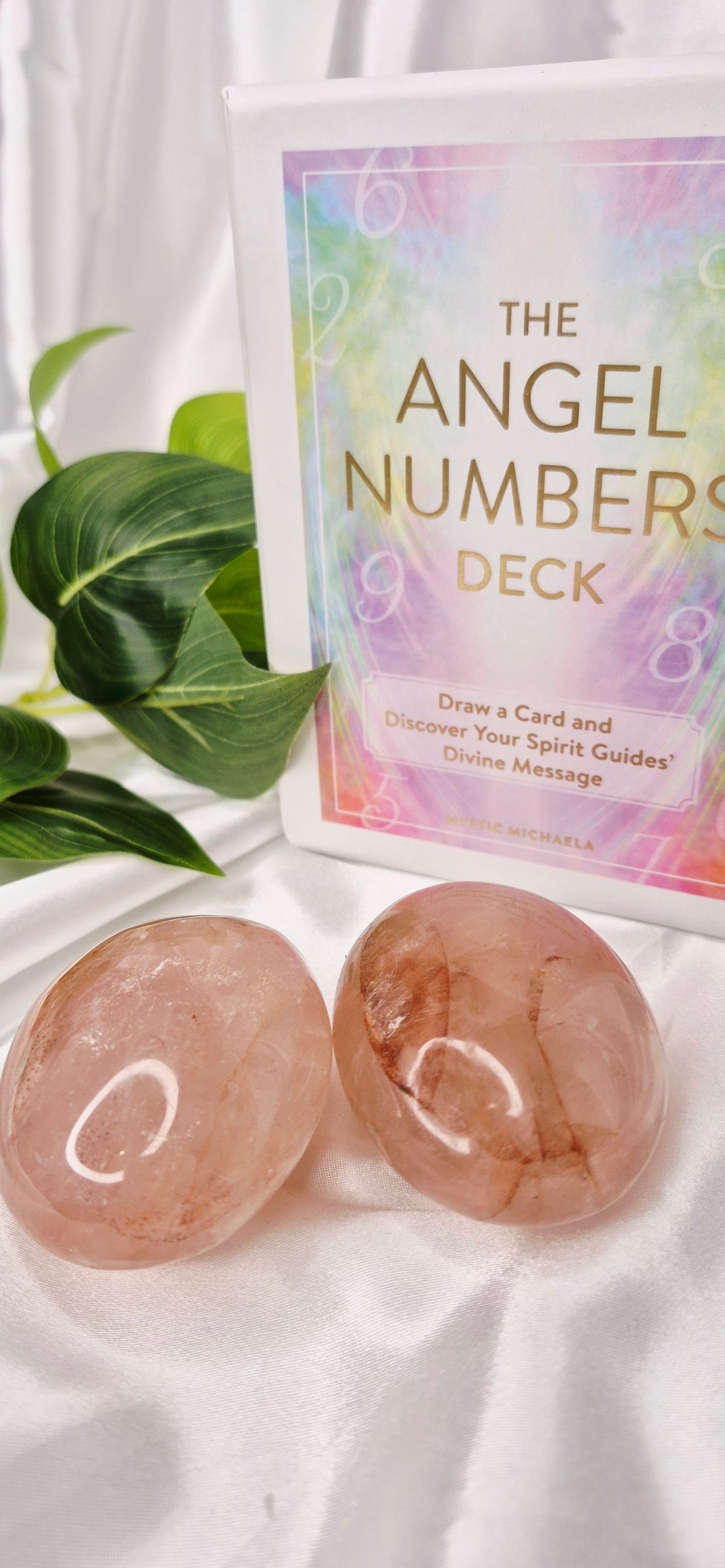 Fire Quartz Palm Stone Large