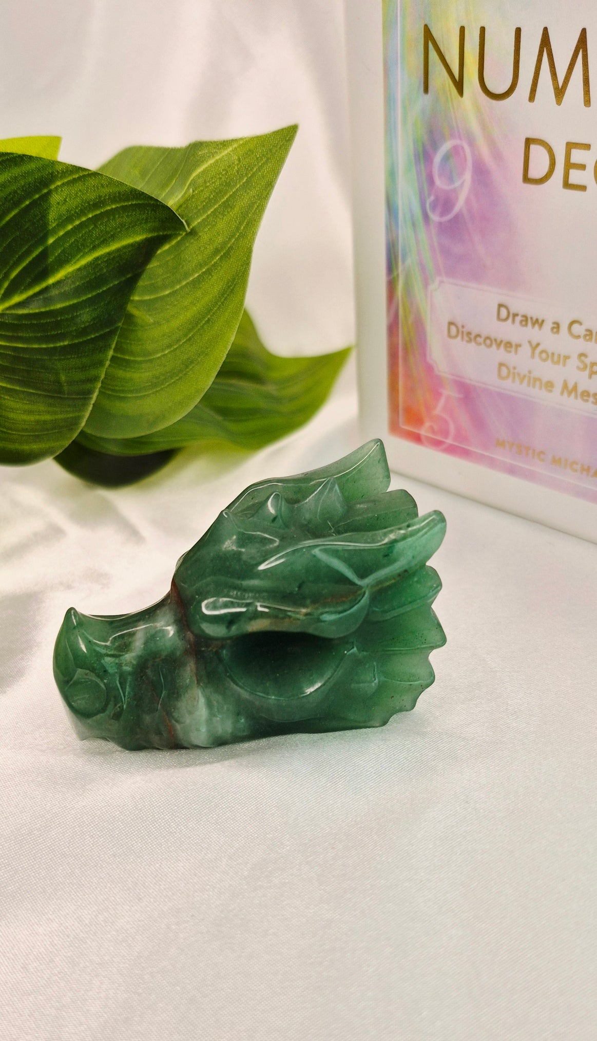 Green Aventurine Dragon Head Carving