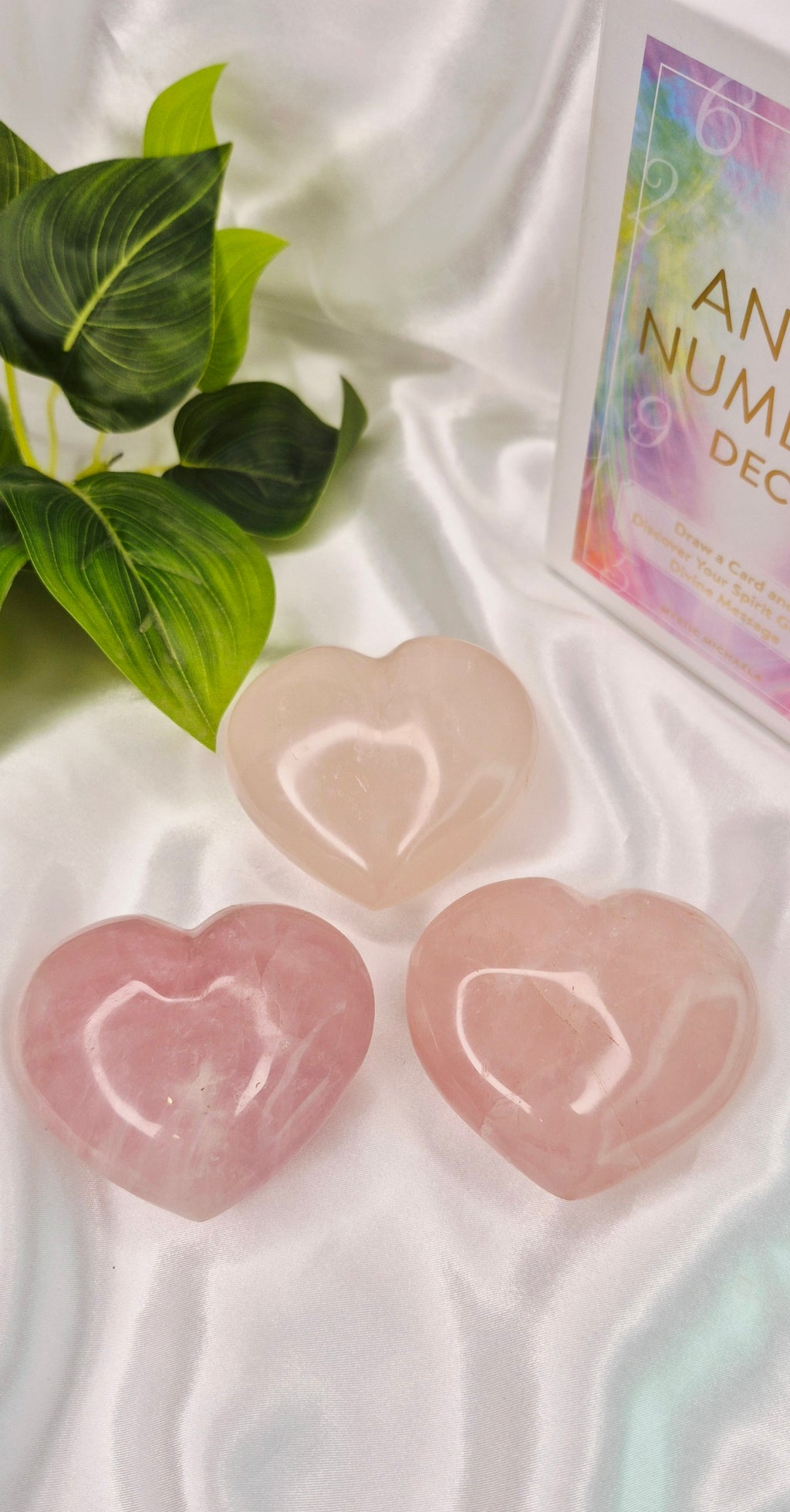 Rose Quartz Puffy Heart Carvings