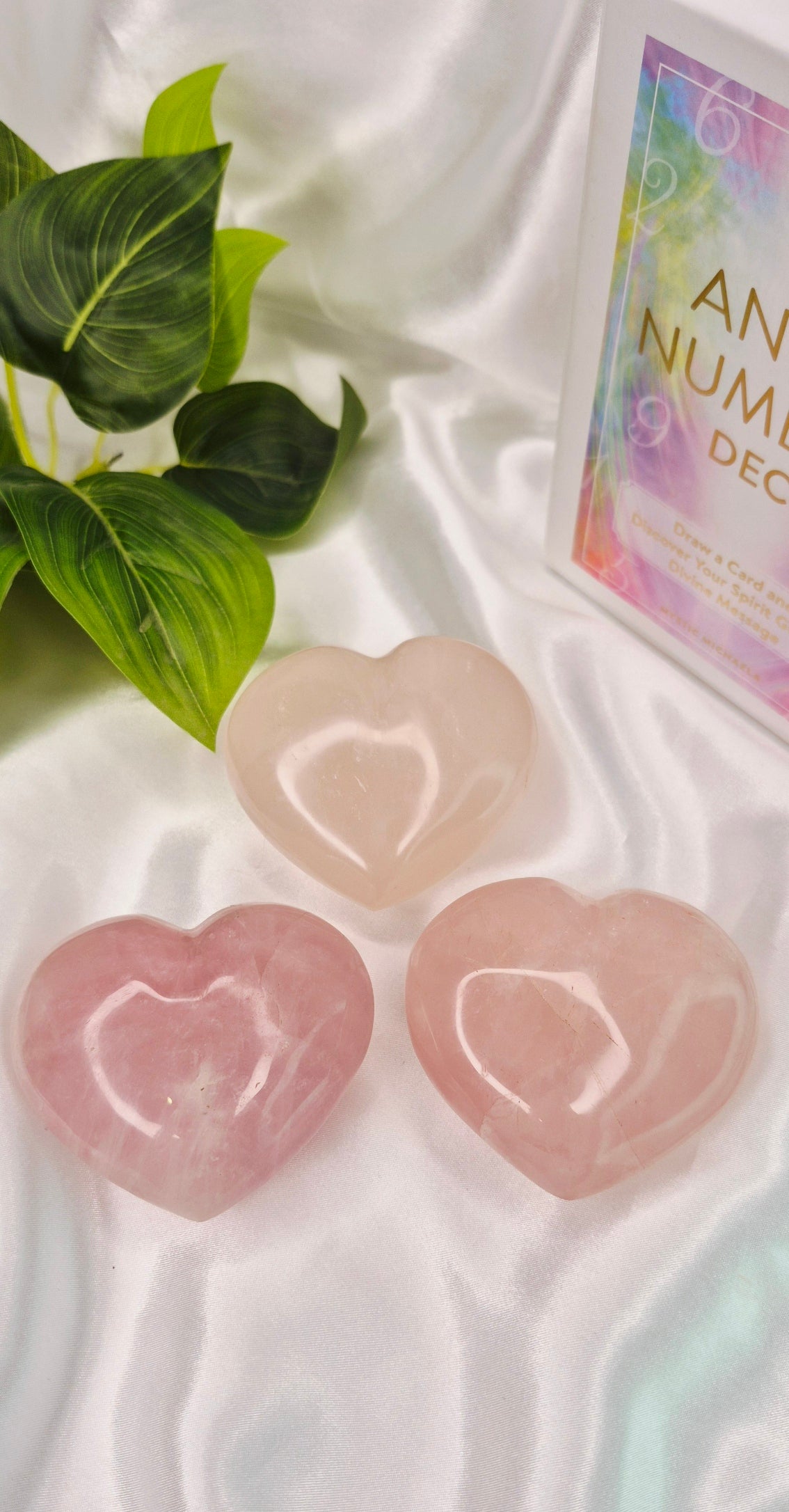 Rose Quartz Puffy Heart Carvings