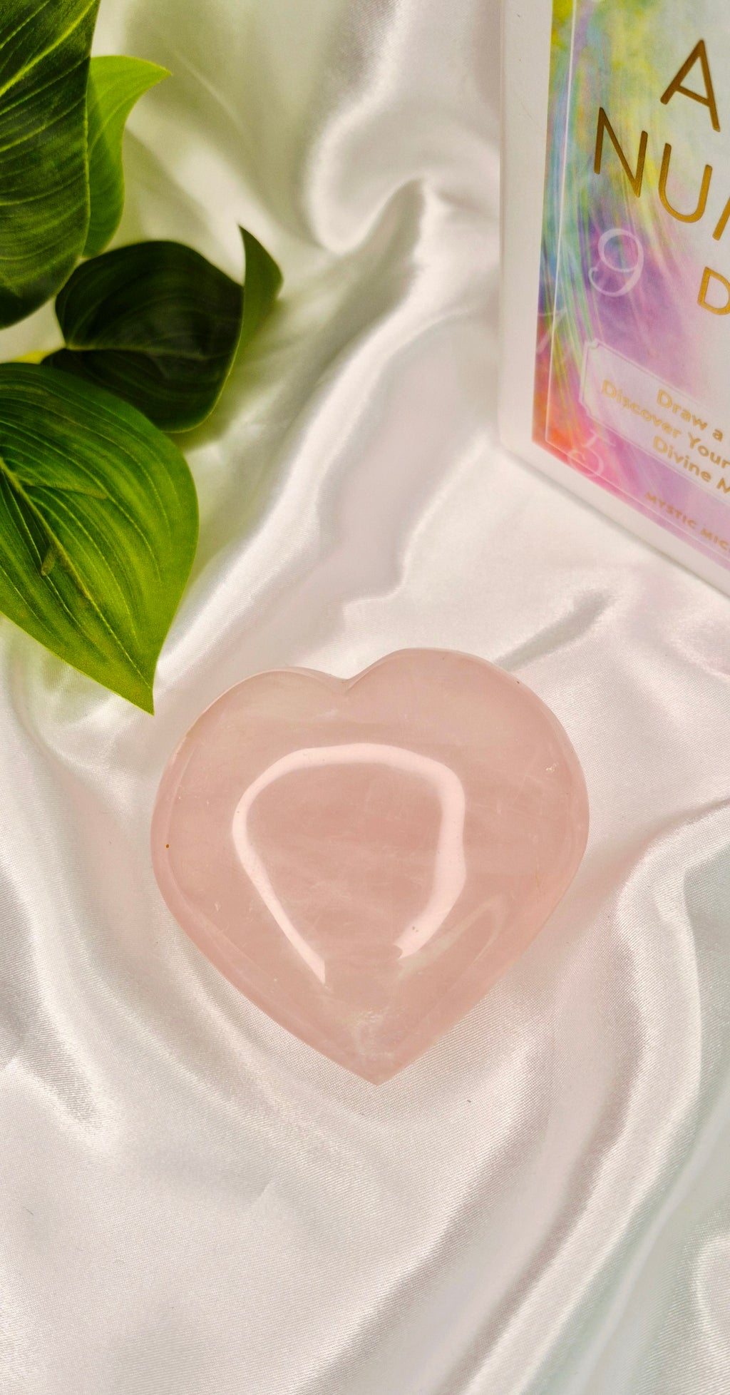 Rose Quartz Puffy Heart  #B