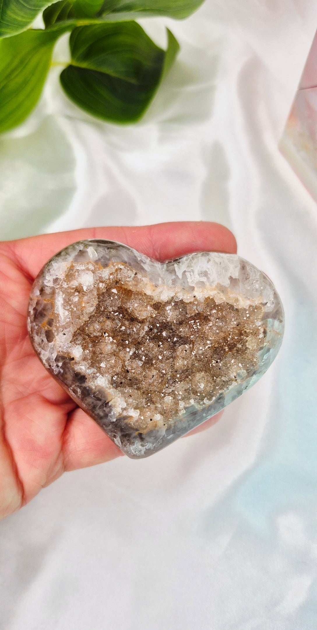 Rainbow Amethyst Heart  #A1