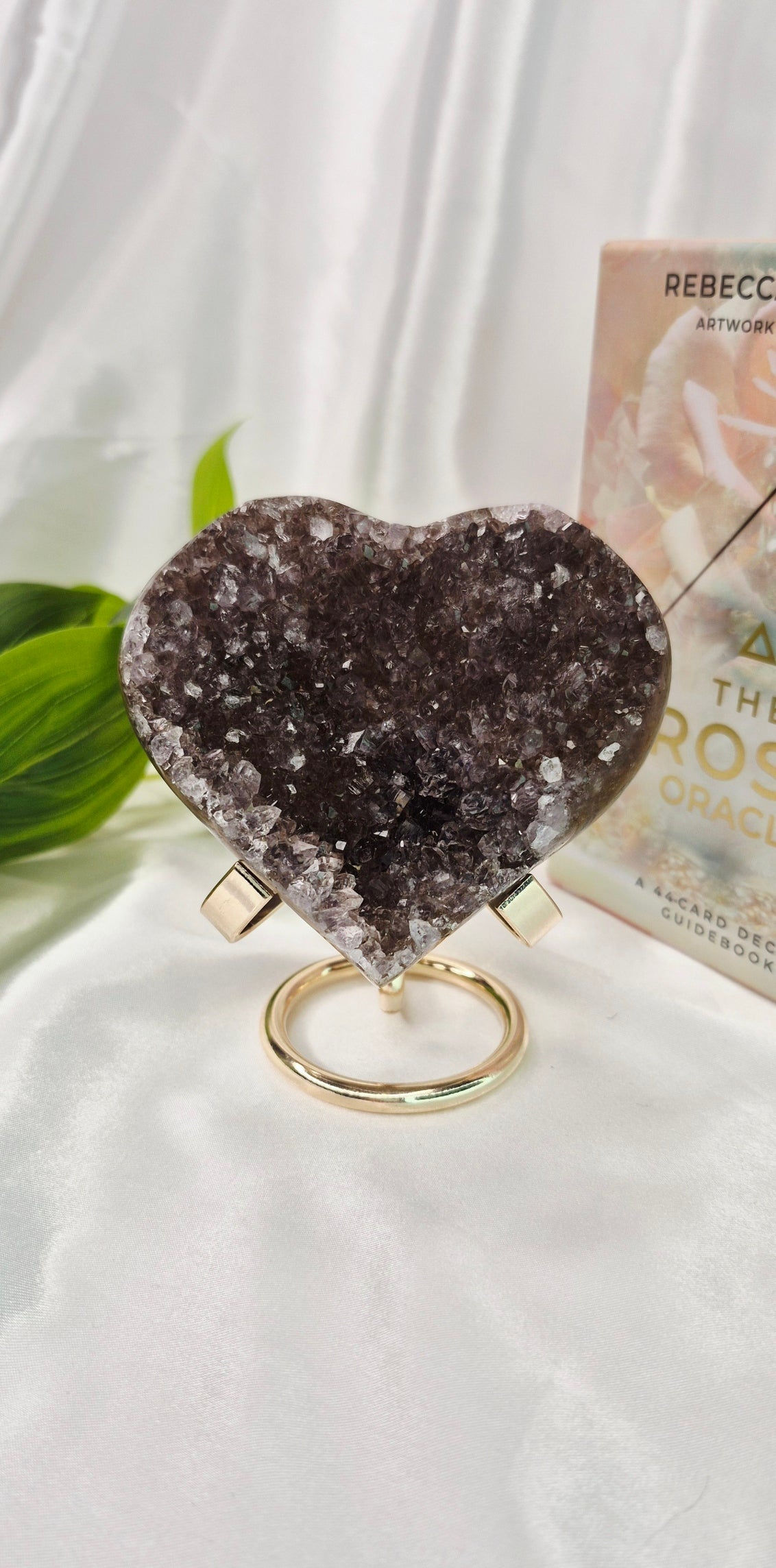 Rainbow Amethyst Heart  #A2