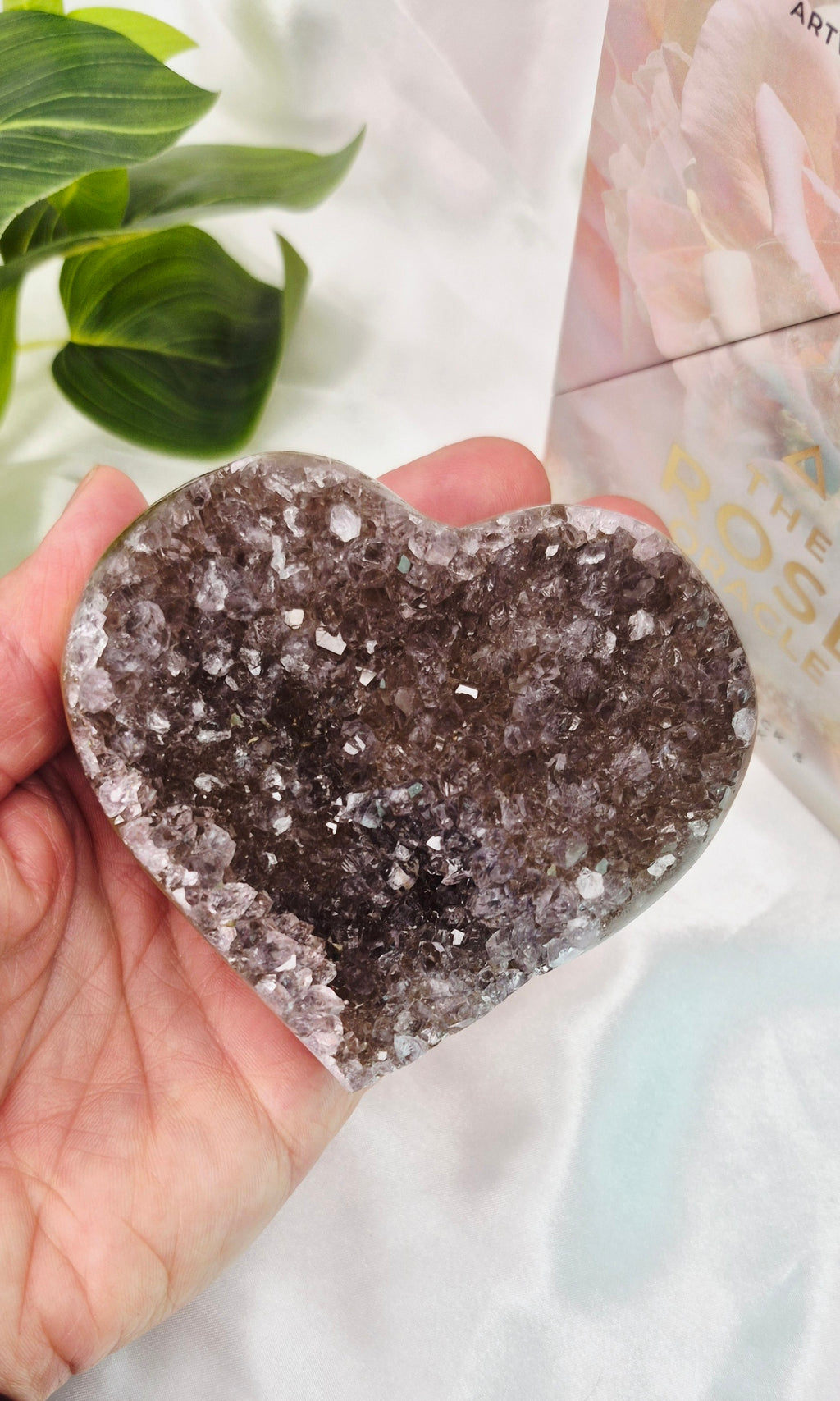 Rainbow Amethyst Heart  #A2