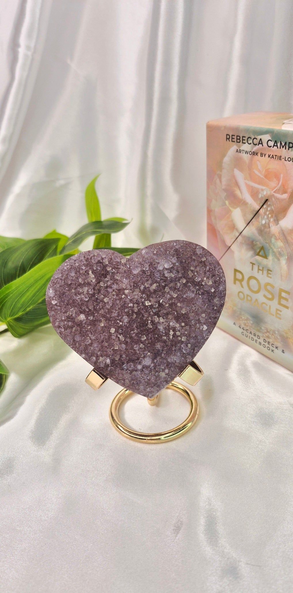 Rainbow Amethyst Heart  #A3