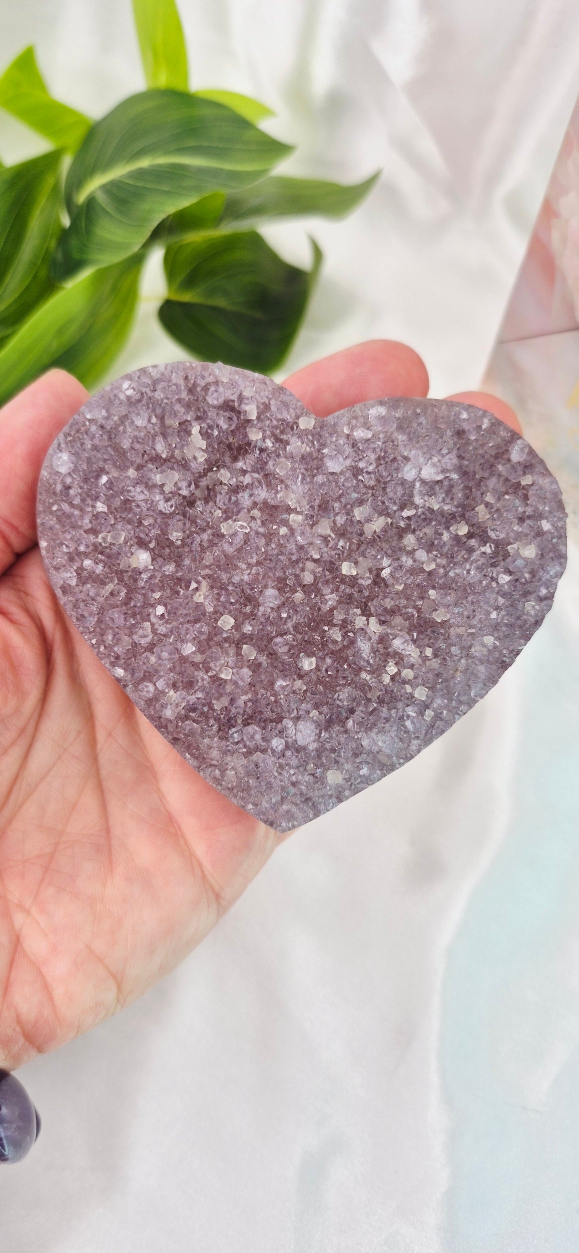 Rainbow Amethyst Heart  #A3