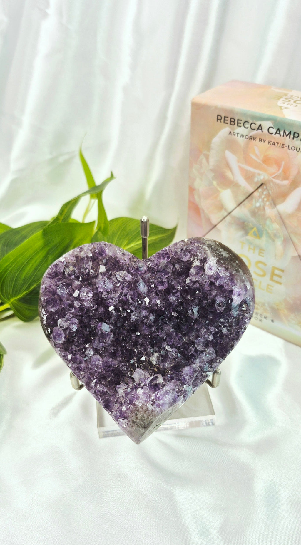 Large Amethyst Cluster Heart Carving