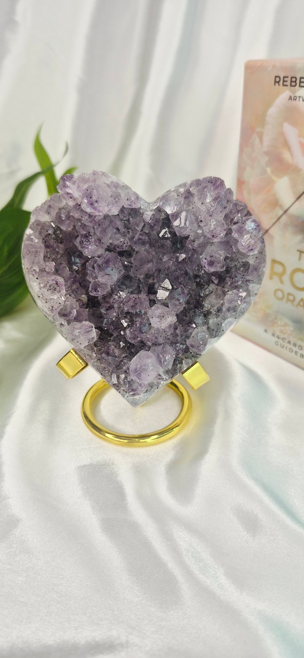 Amethyst Cluster Heart Carving
