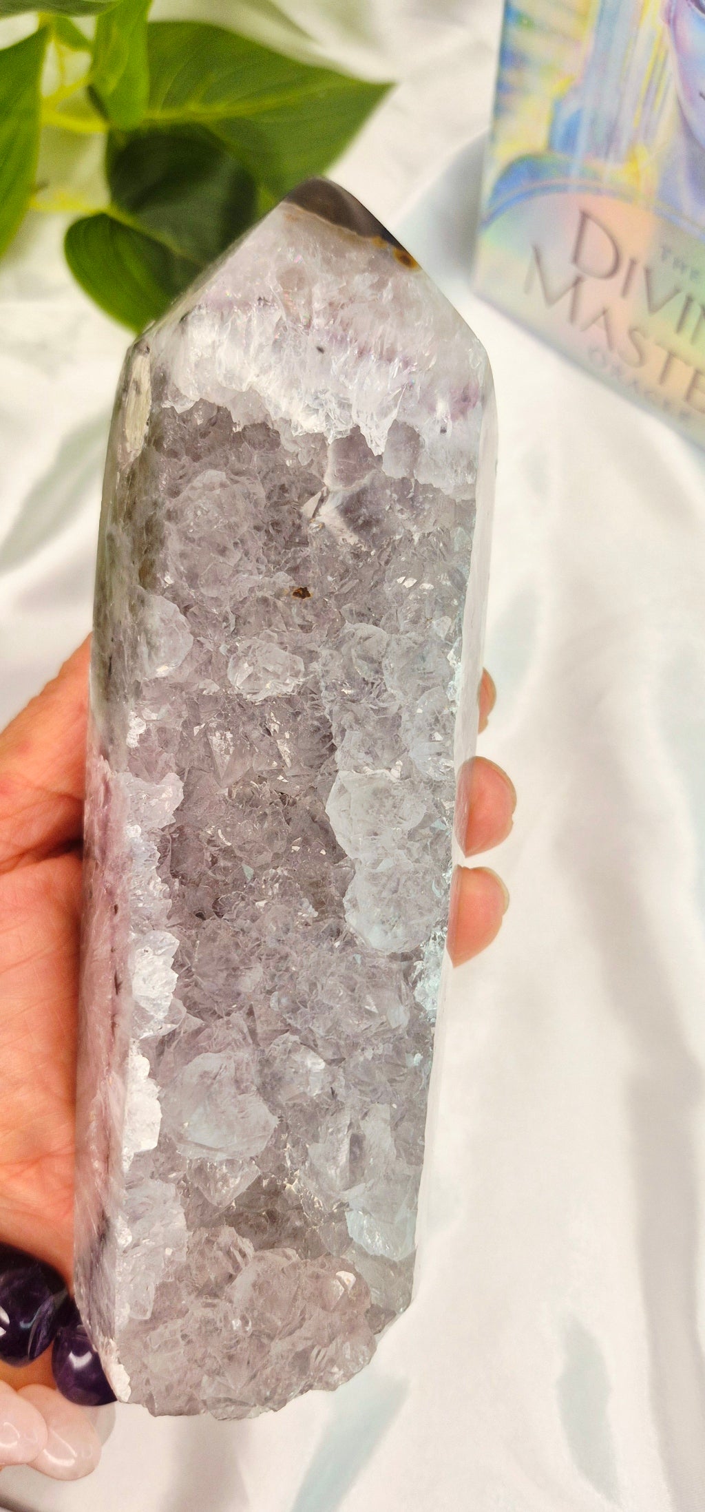 Amethyst x Quartz Druzy Tower
