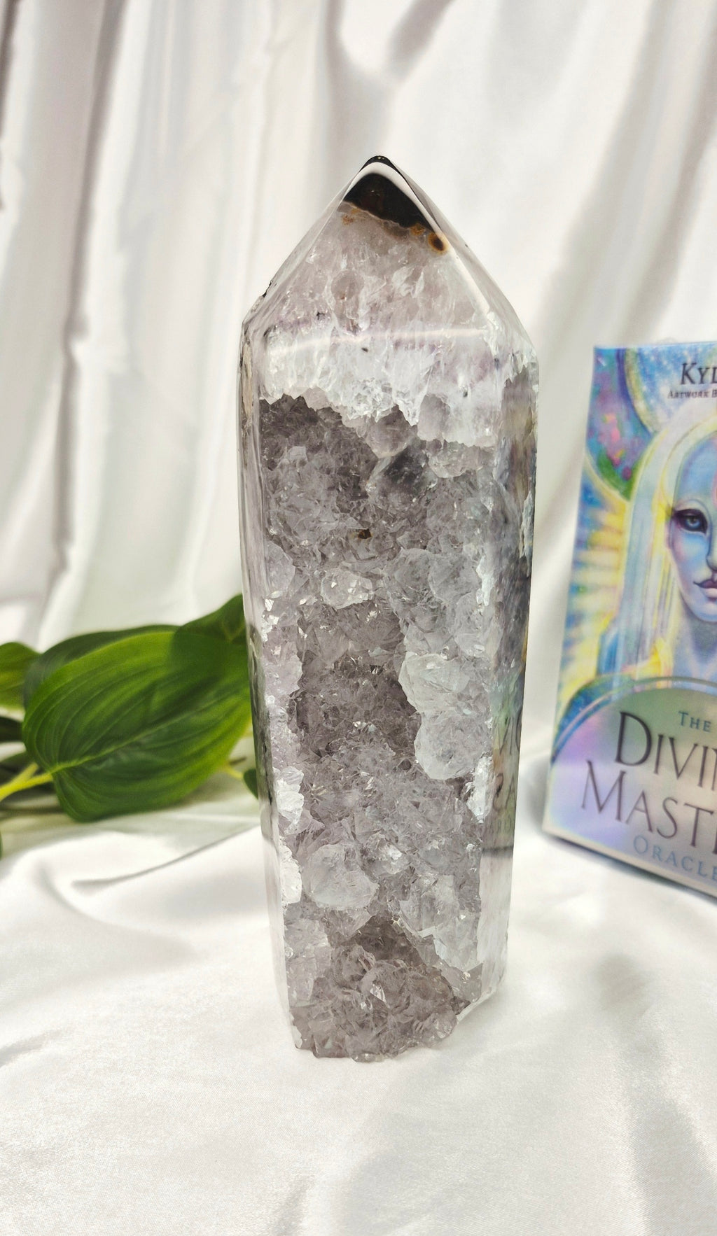 Amethyst x Quartz Druzy Tower