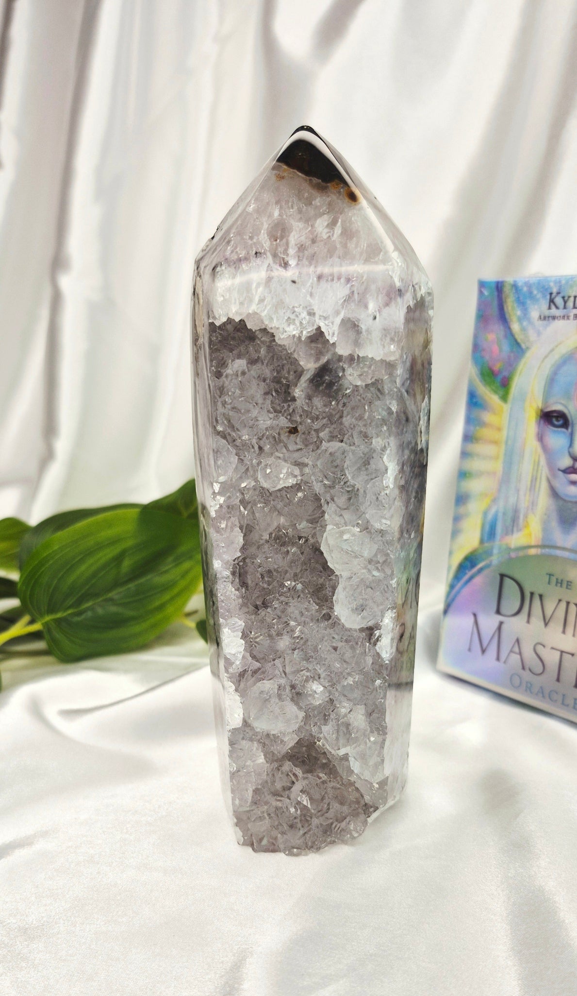 Amethyst x Quartz Druzy Tower