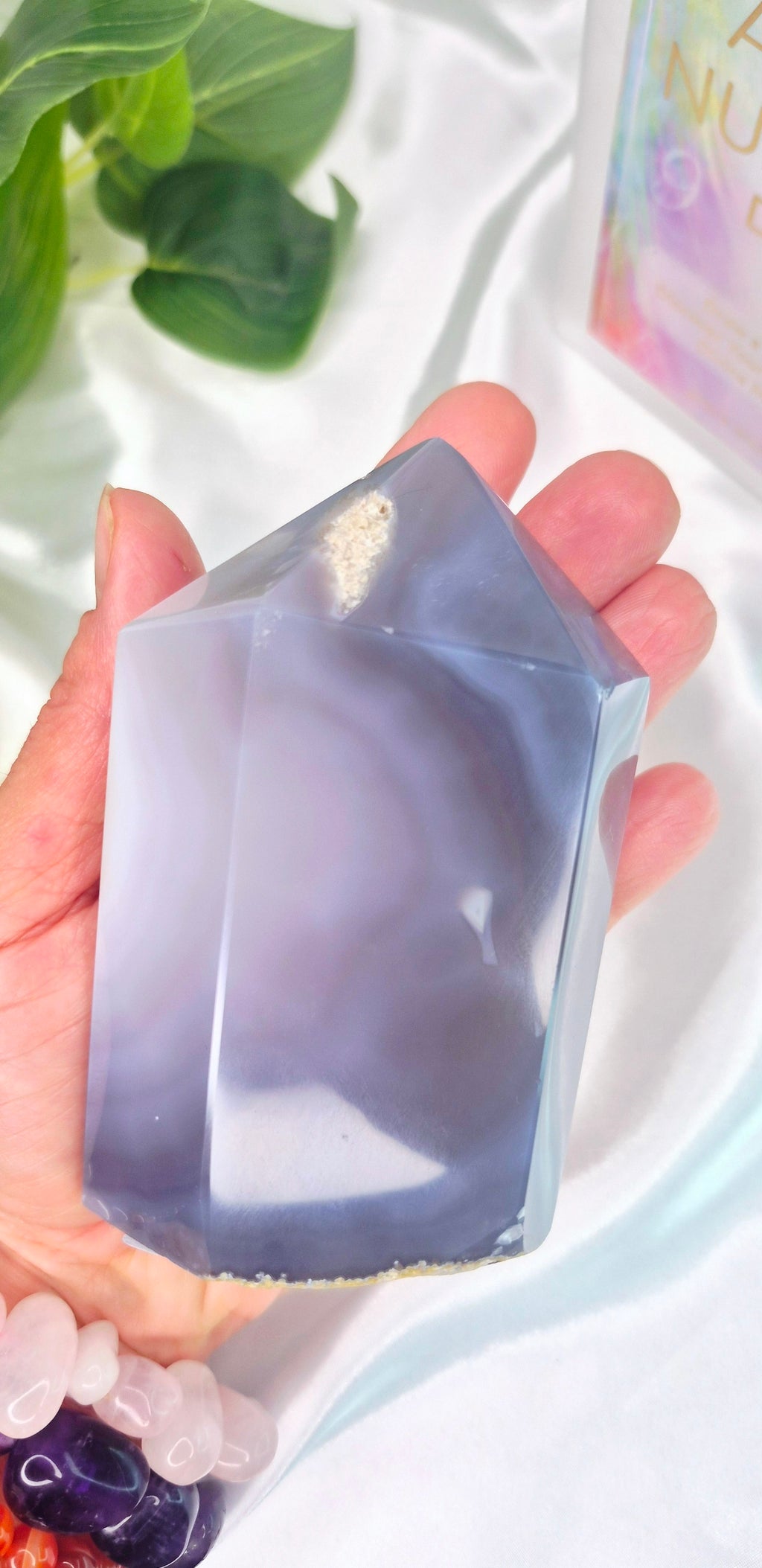 Druzy Agate Geode Polished Point  #B