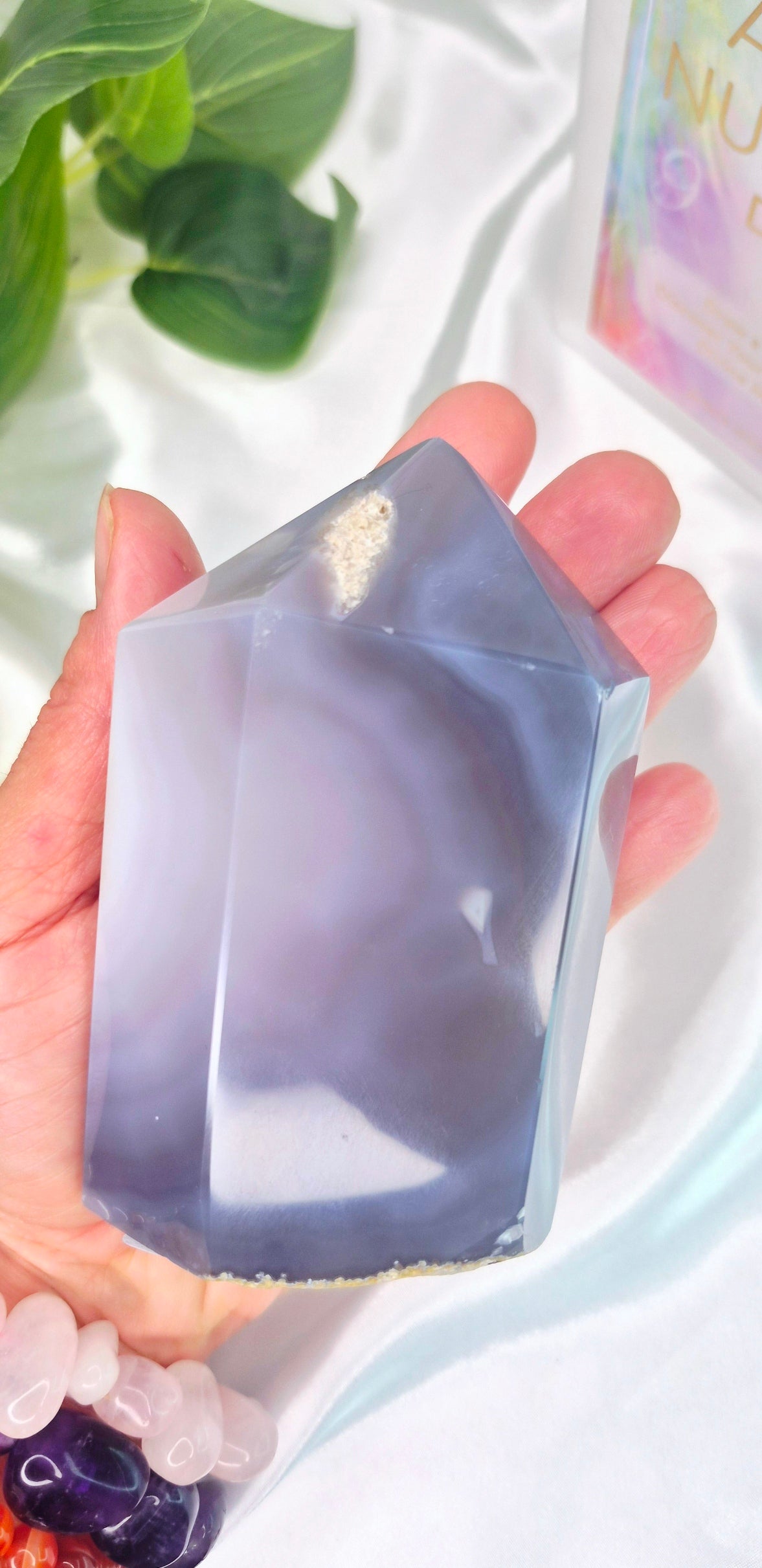 Druzy Agate Geode Polished Point  #B