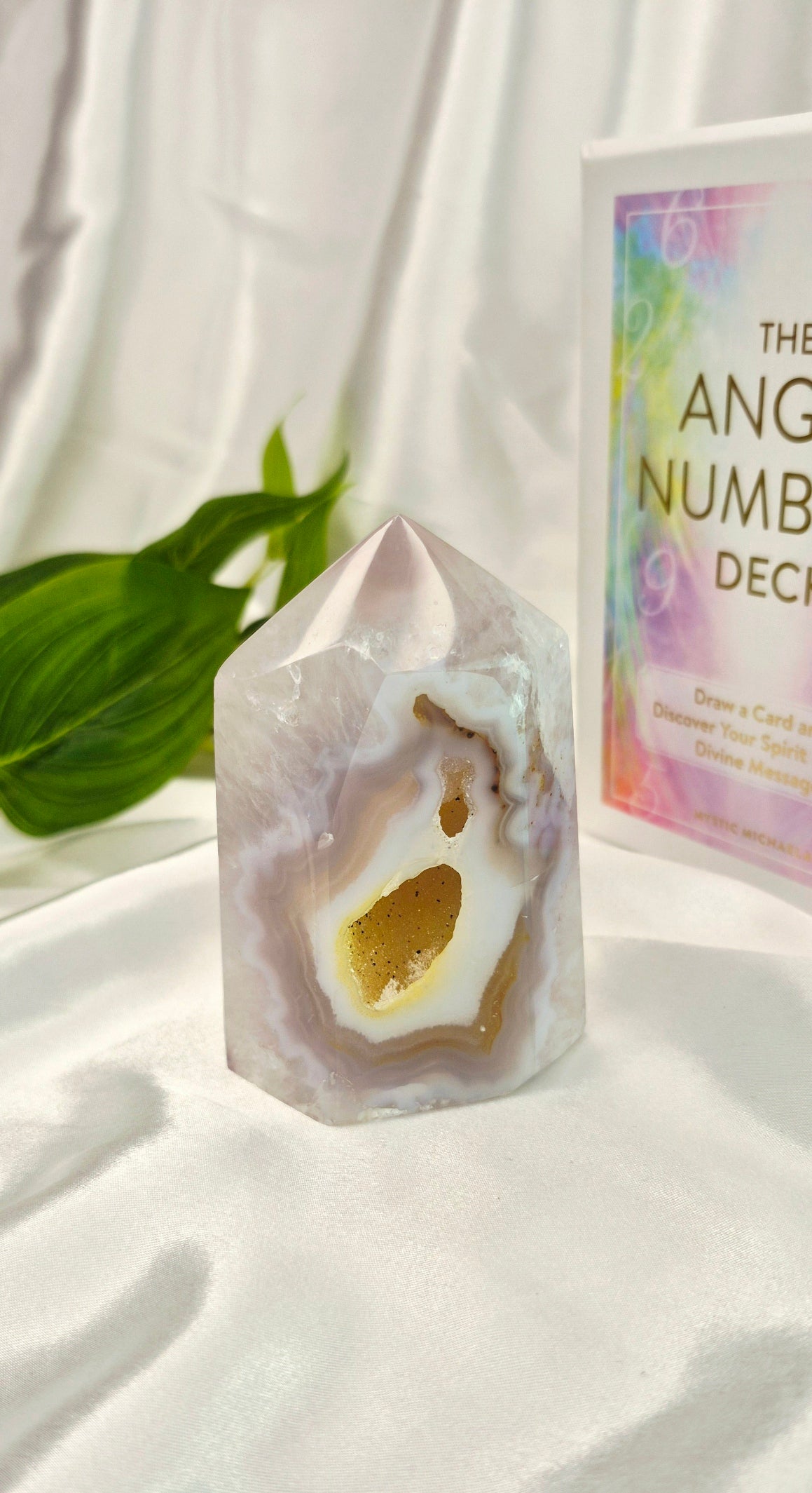 Druzy Agate Geode Polished Point  #E