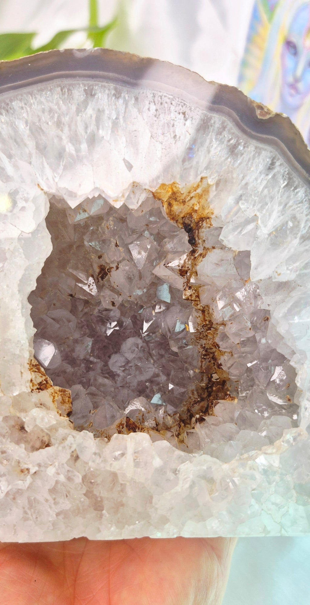 Statement Piece Polished Druzy Agate Geode