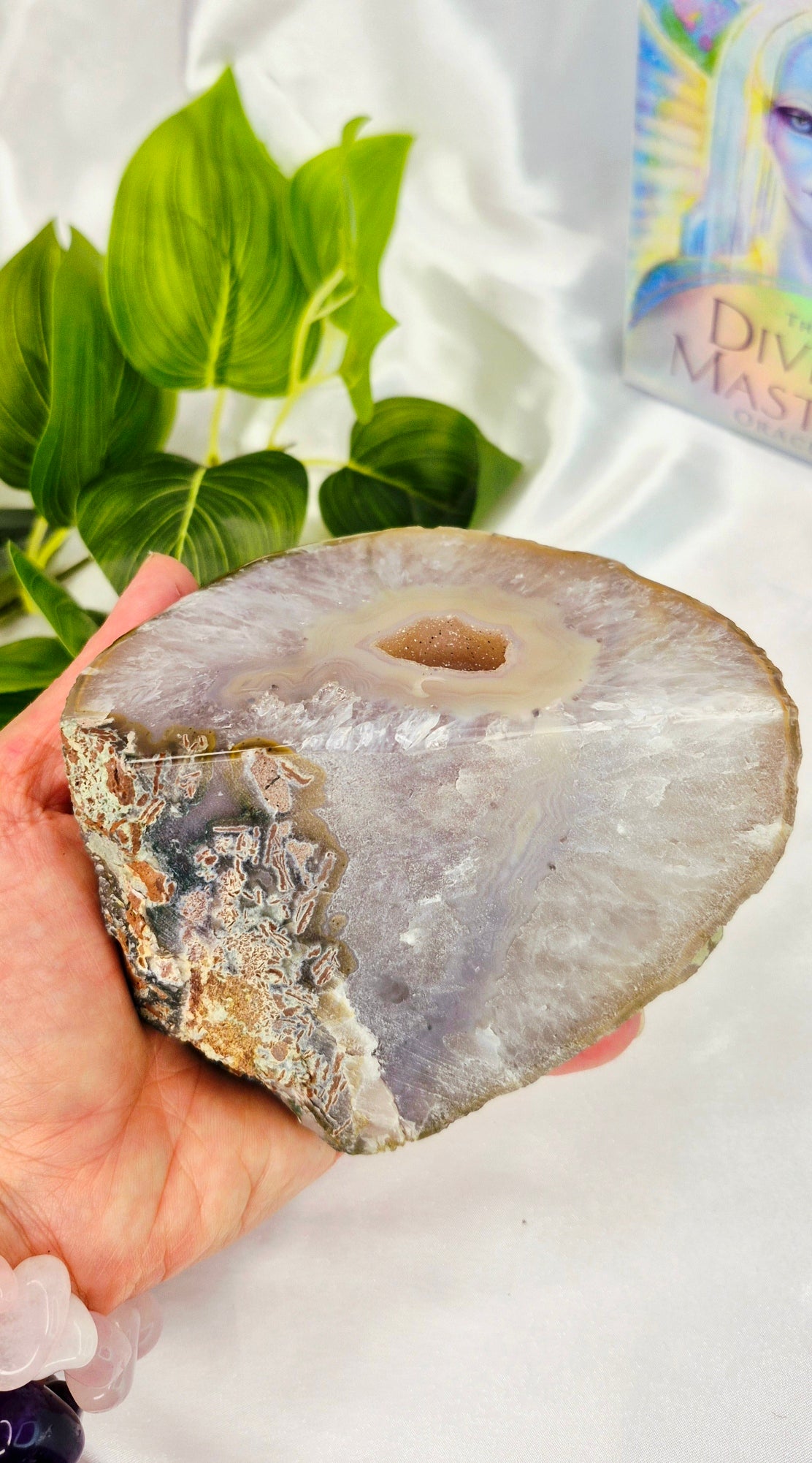 Polished Druzy Agate Geode