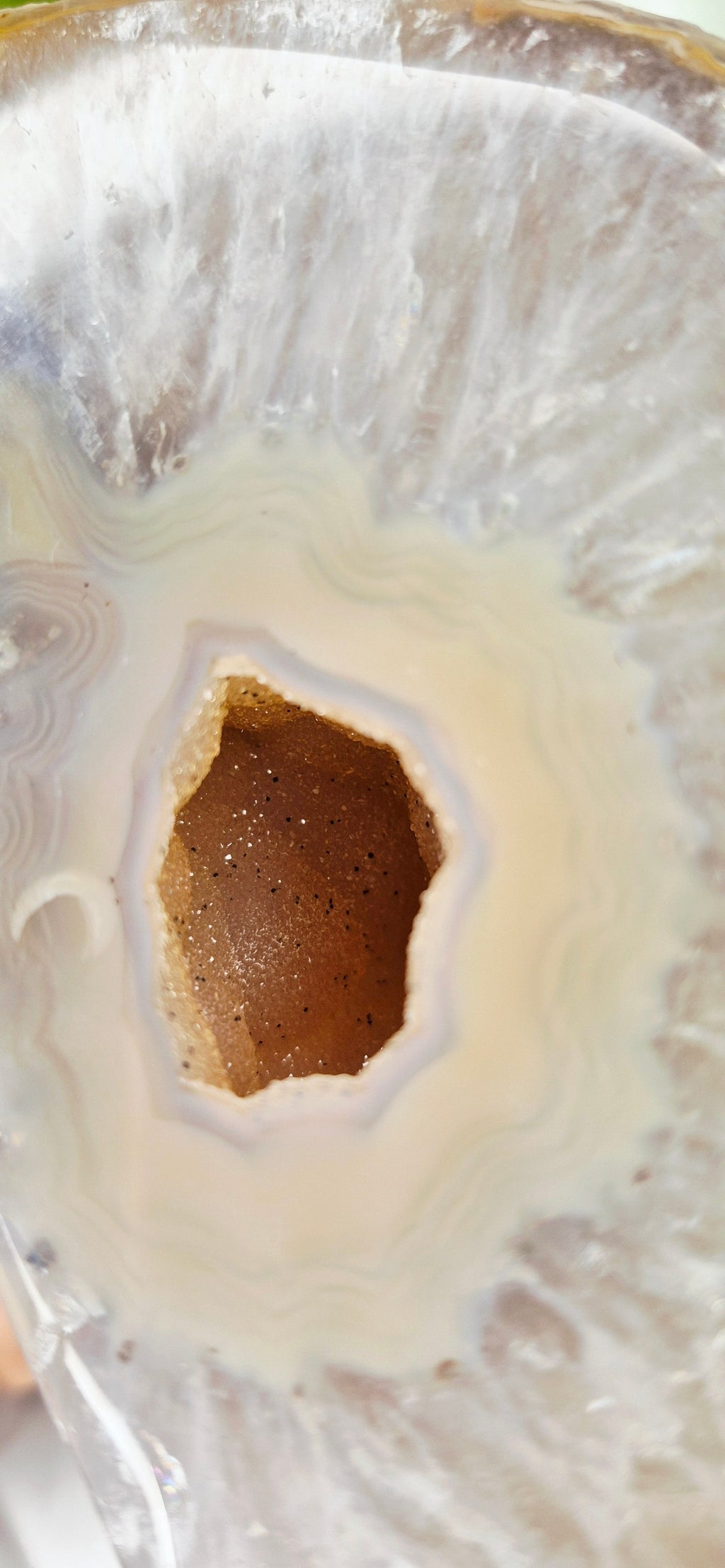 Polished Druzy Agate Geode