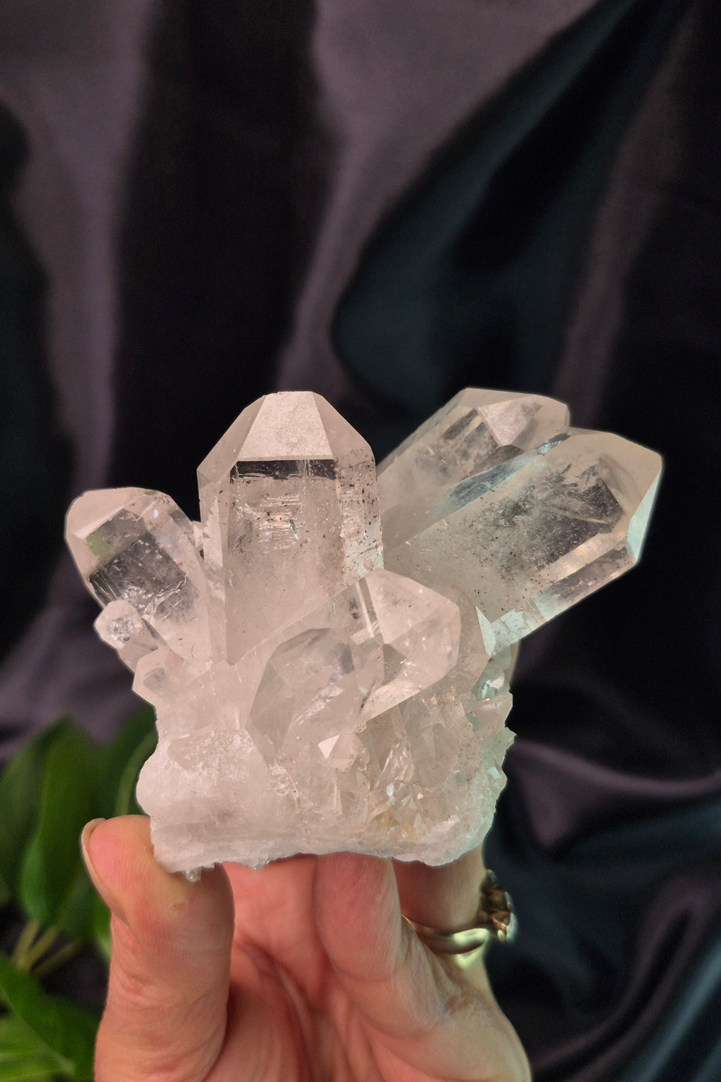 Terminated Clear Quartz Cluster