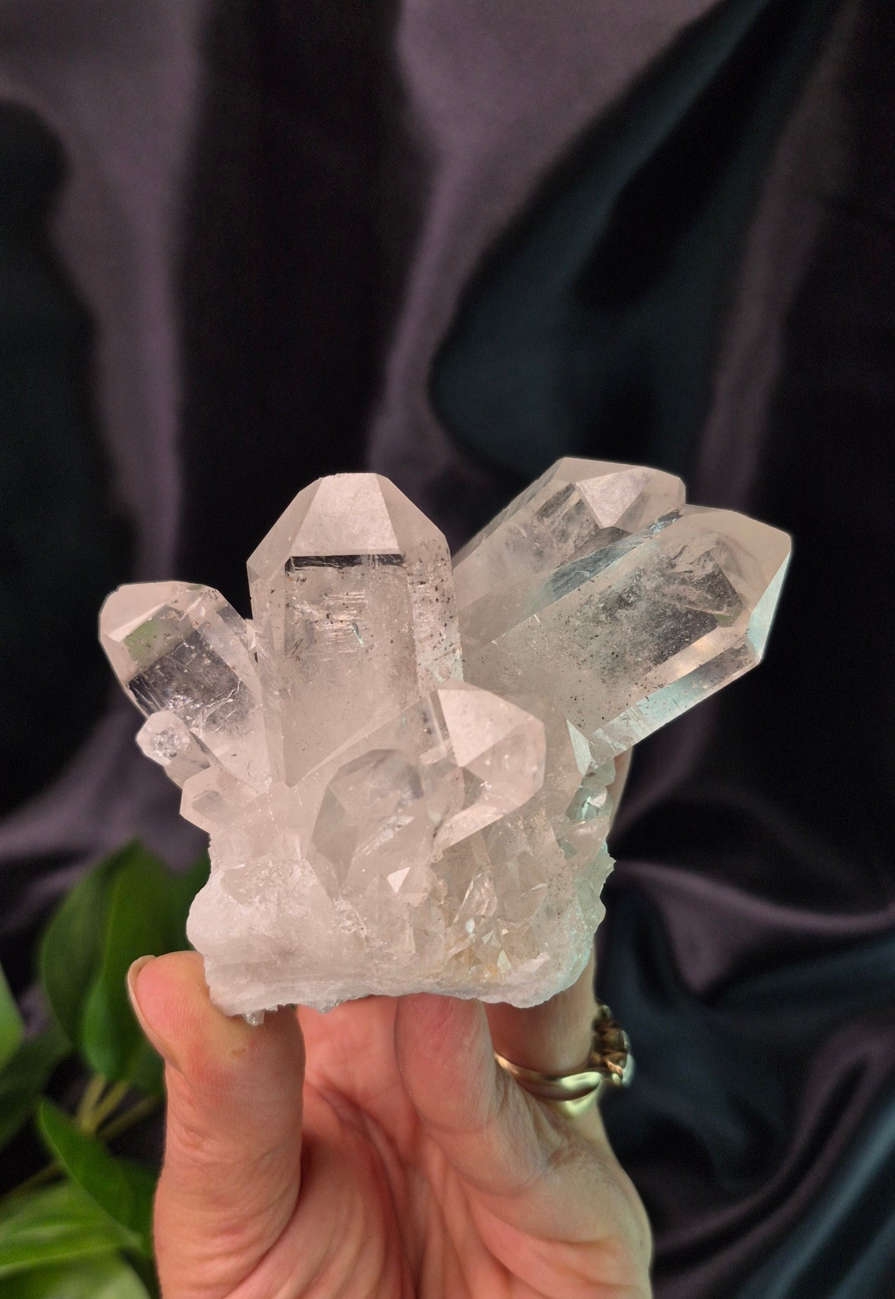 Terminated Clear Quartz Cluster