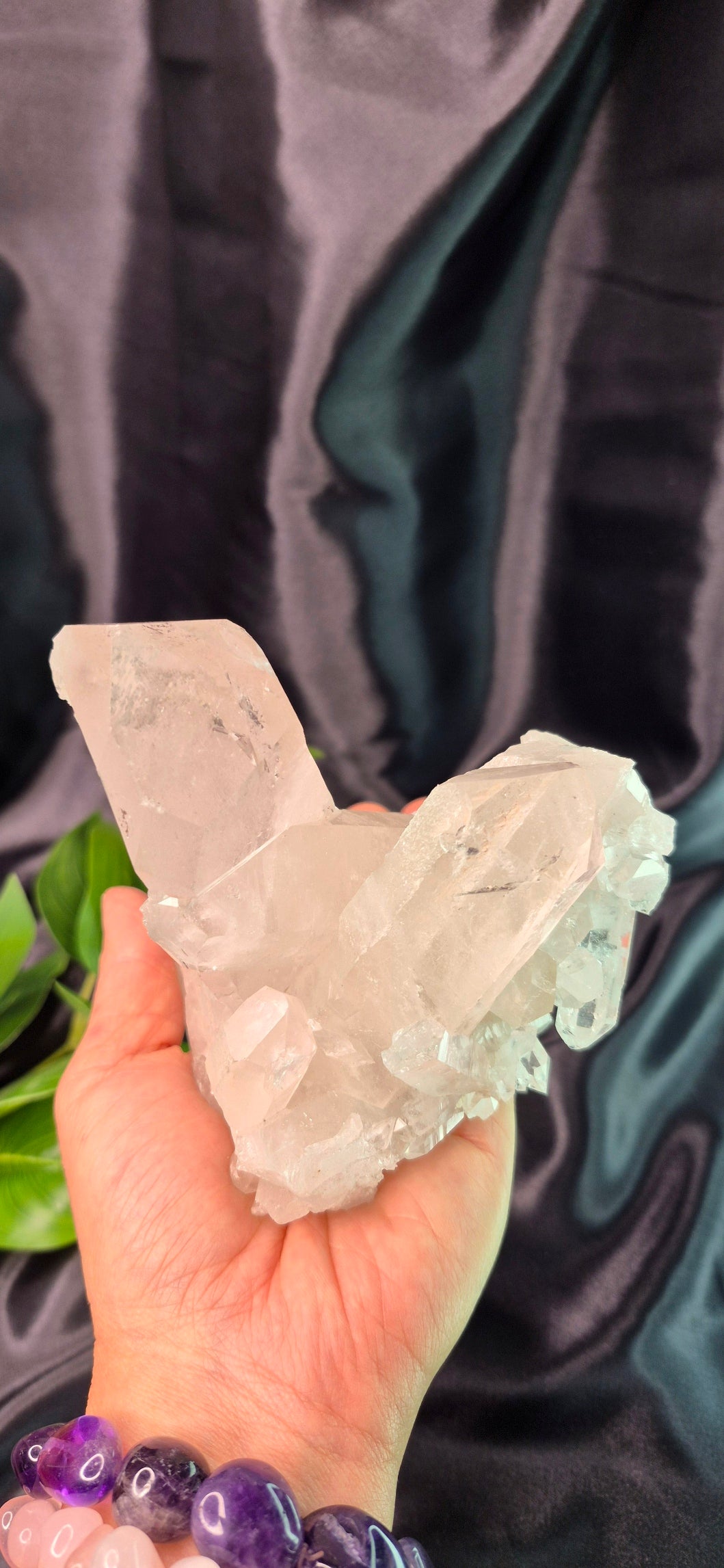 Large Terminated Clear Quartz Cluster