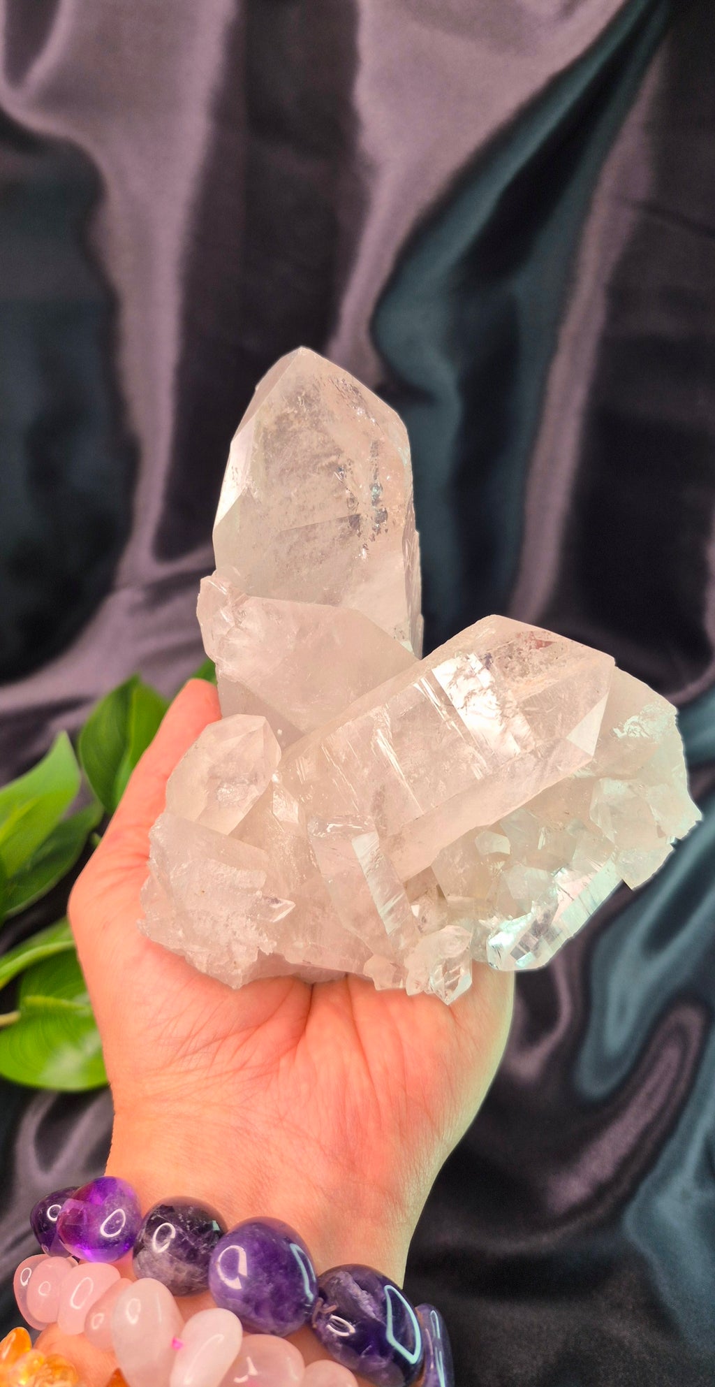 Large Terminated Clear Quartz Cluster