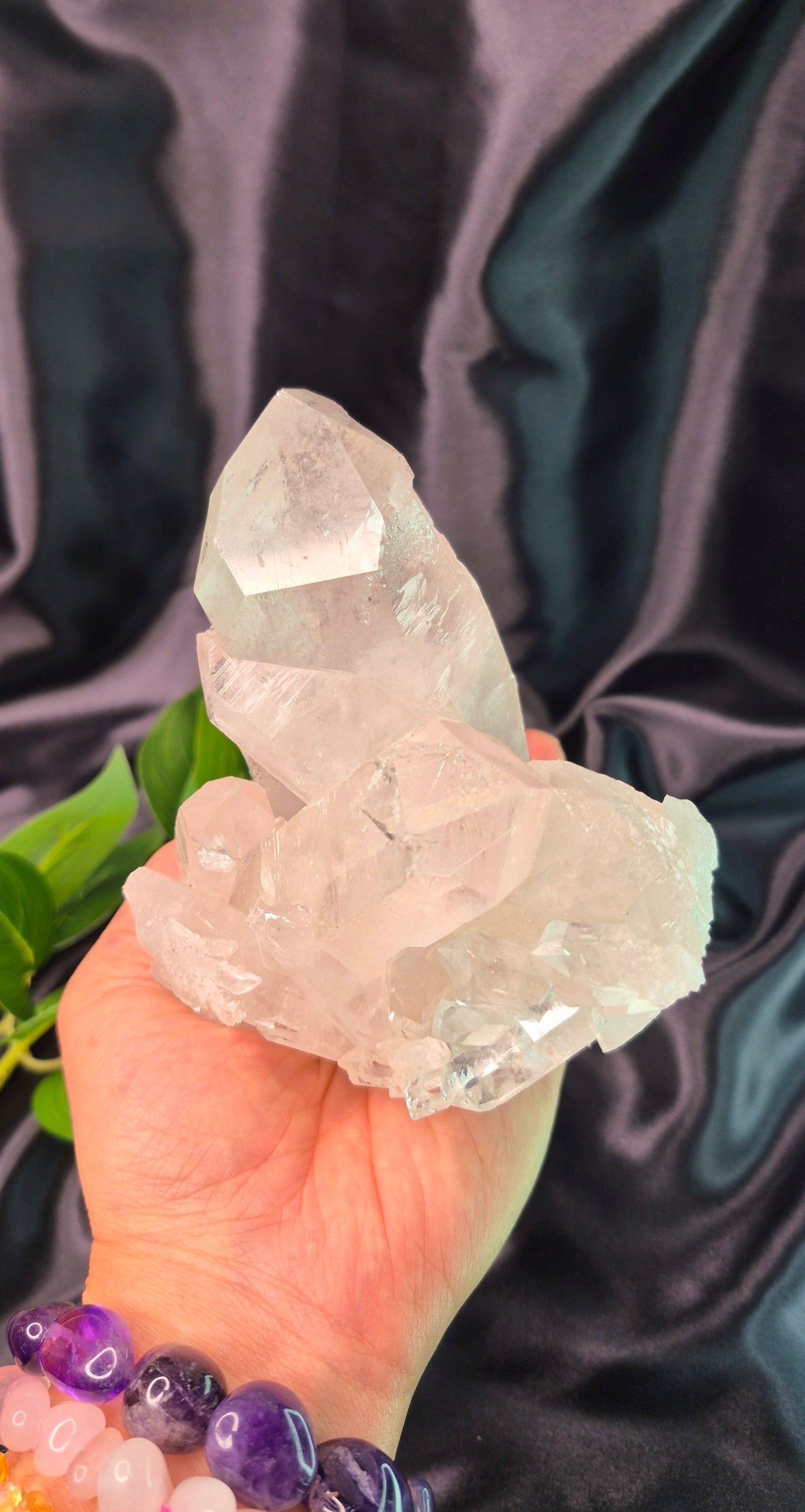 Large Terminated Clear Quartz Cluster