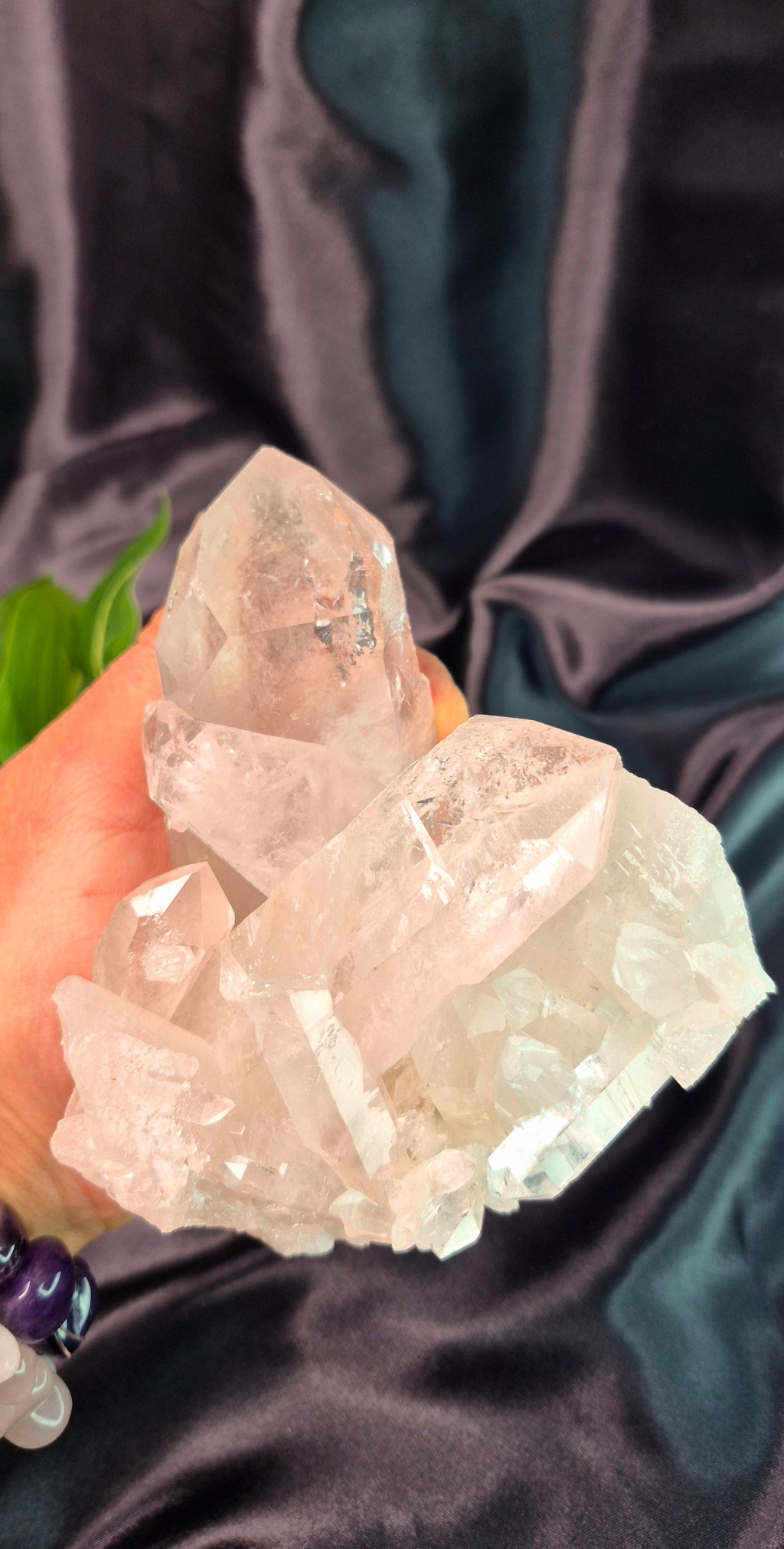 Large Terminated Clear Quartz Cluster