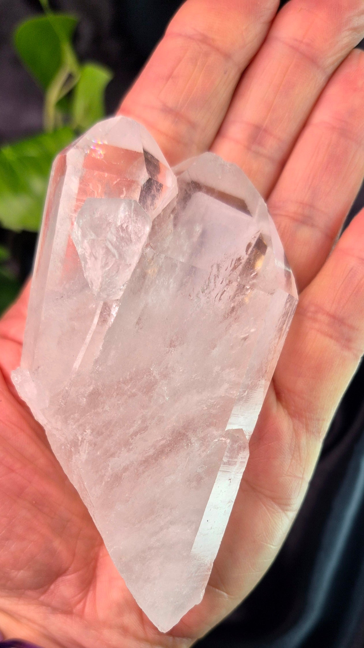 Twin Flame Clear Quartz point