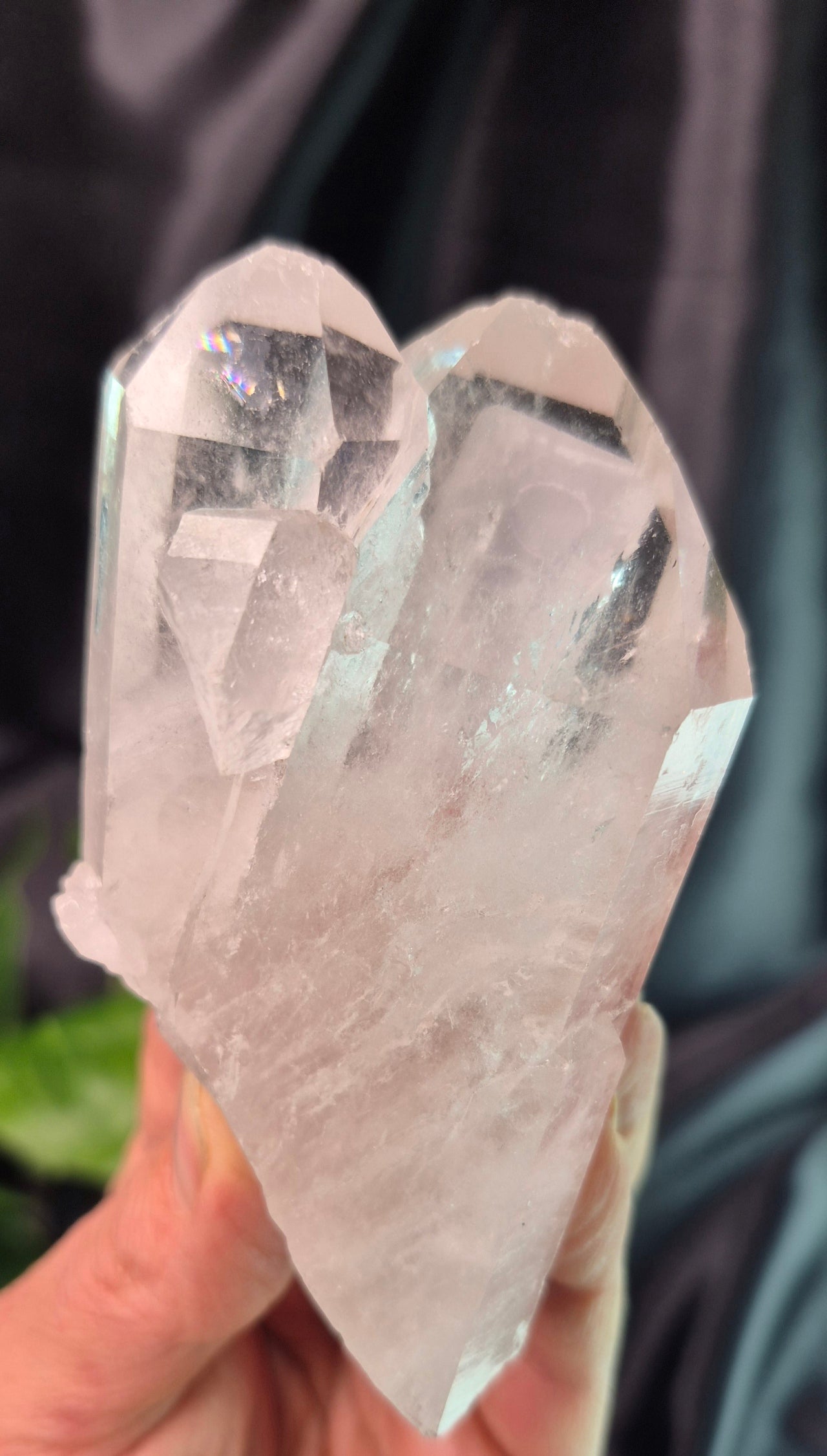 Twin Flame Clear Quartz point