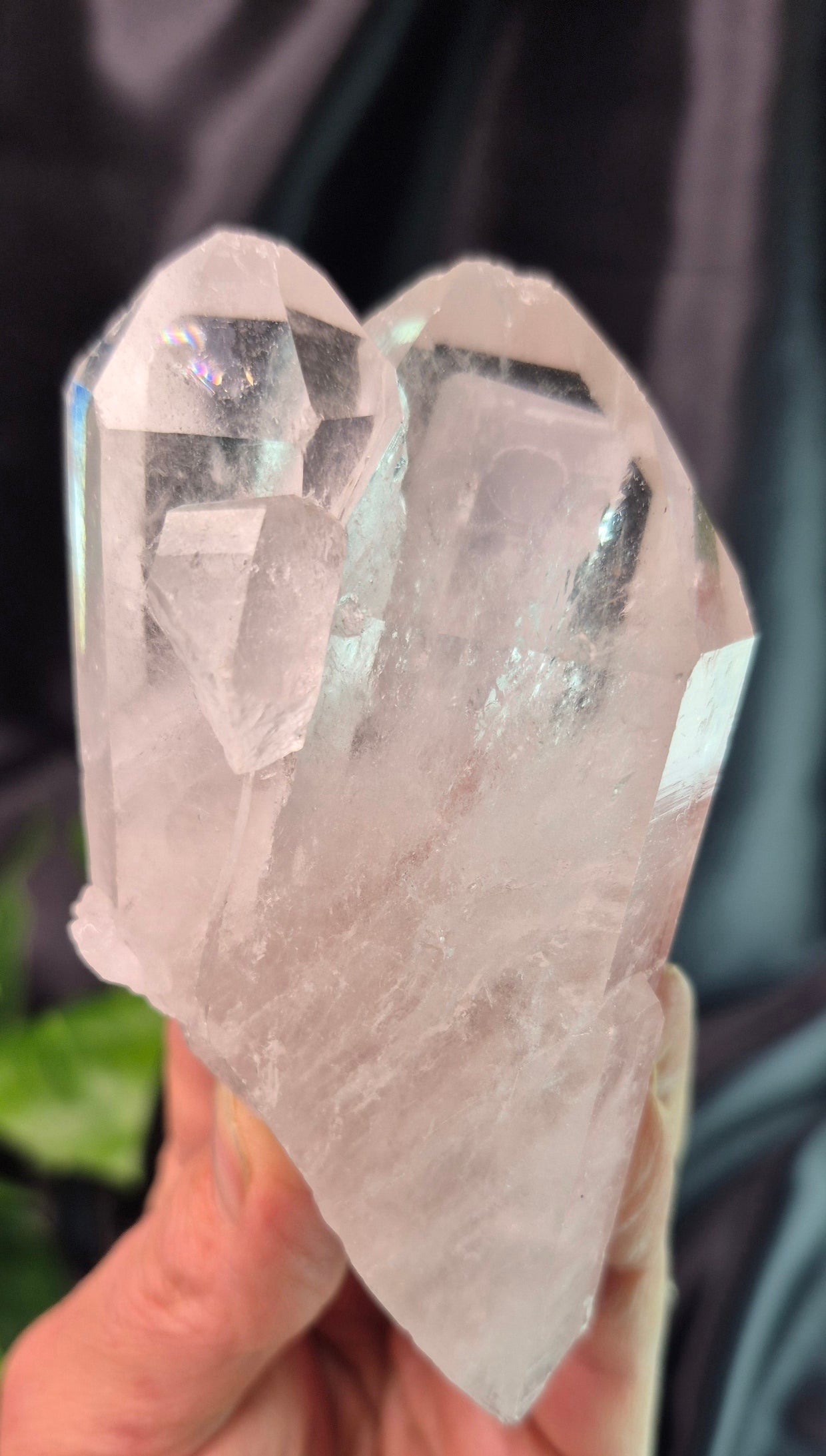 Twin Flame Clear Quartz point