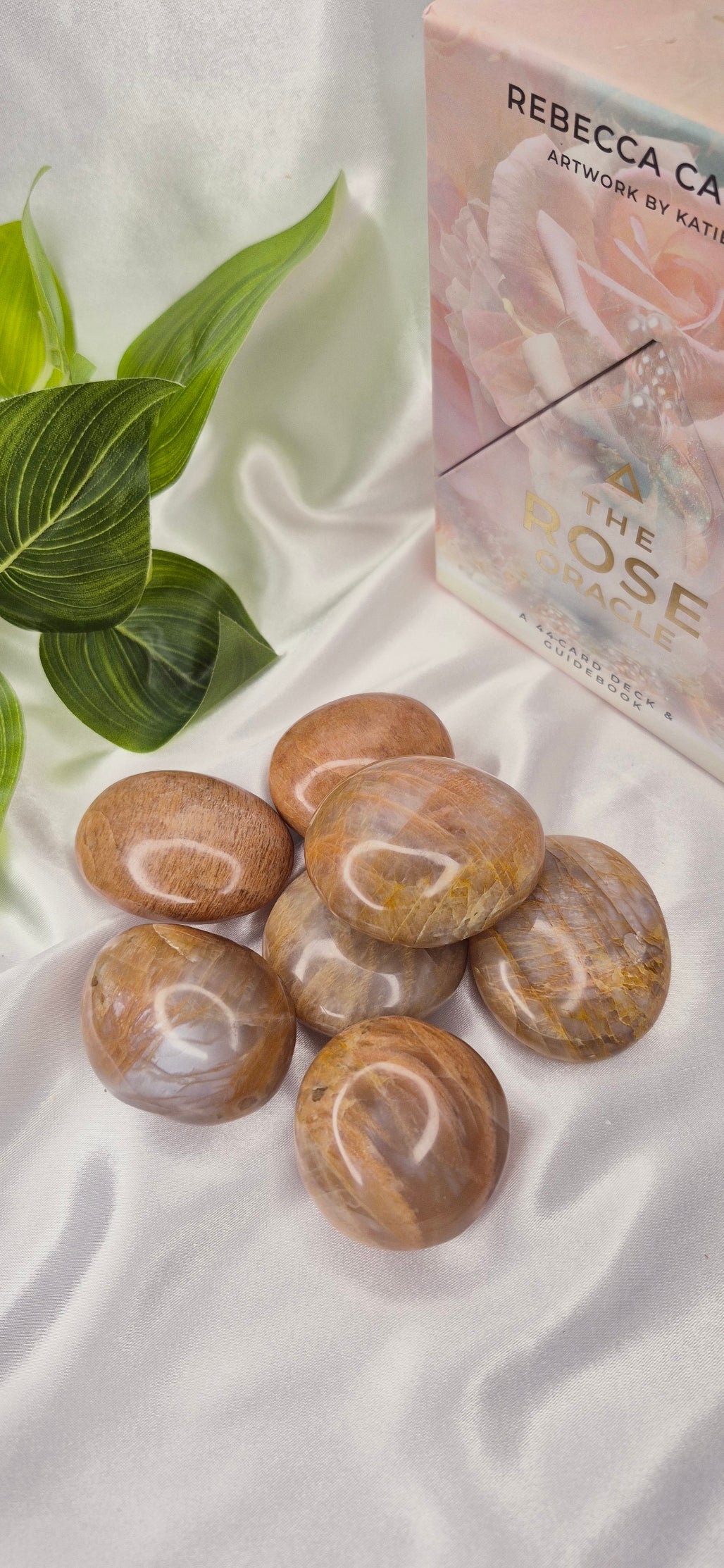 Peach Moonstone Palm Stone (small)