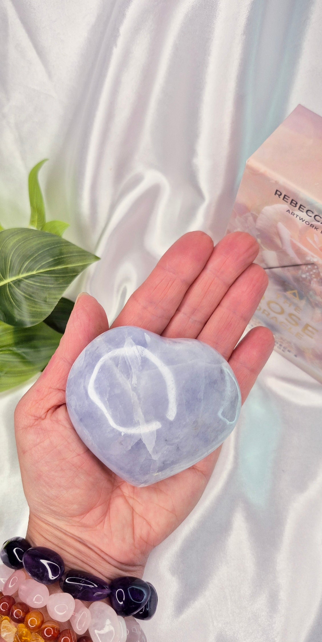 Blue Calcite Heart Carving  #E