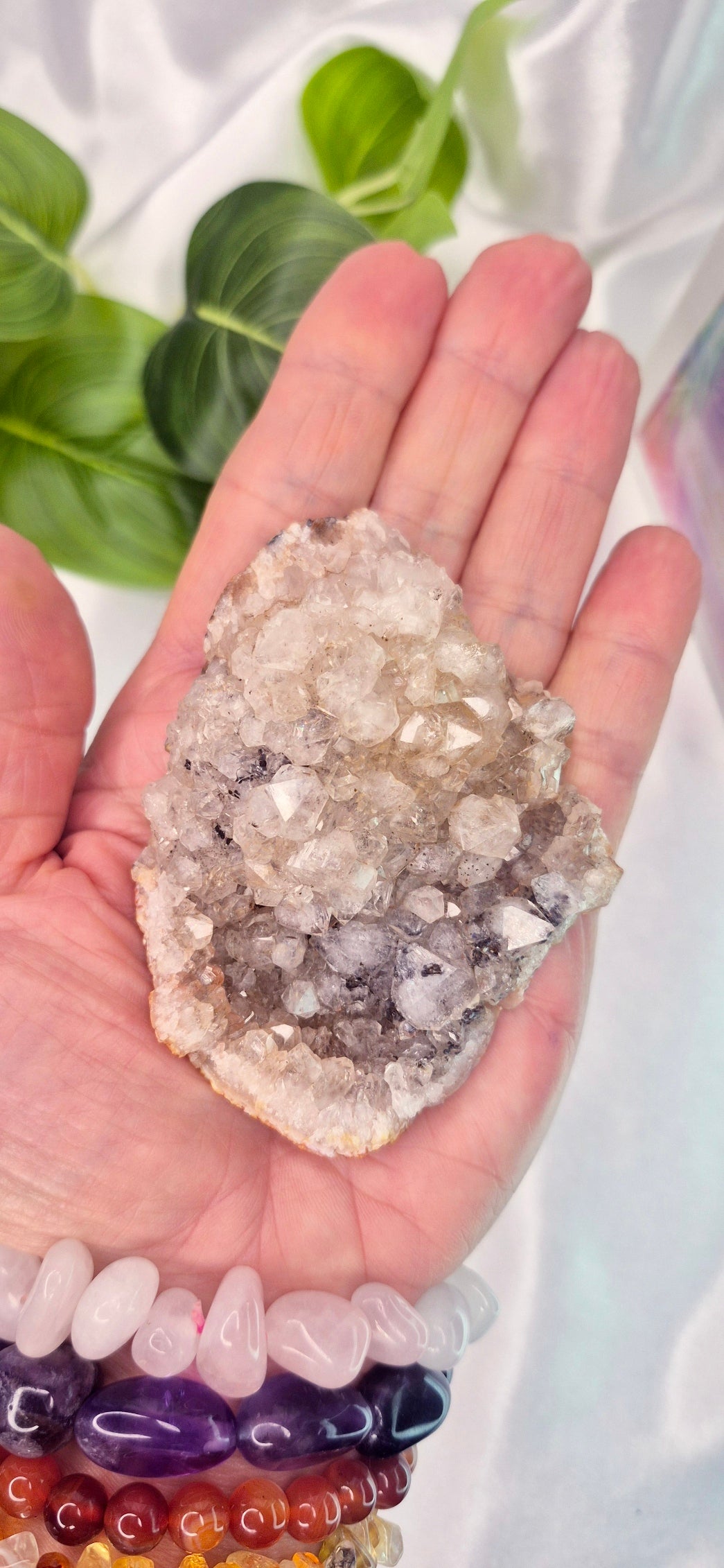 Natural Smokey Quartz Cluster Specimen