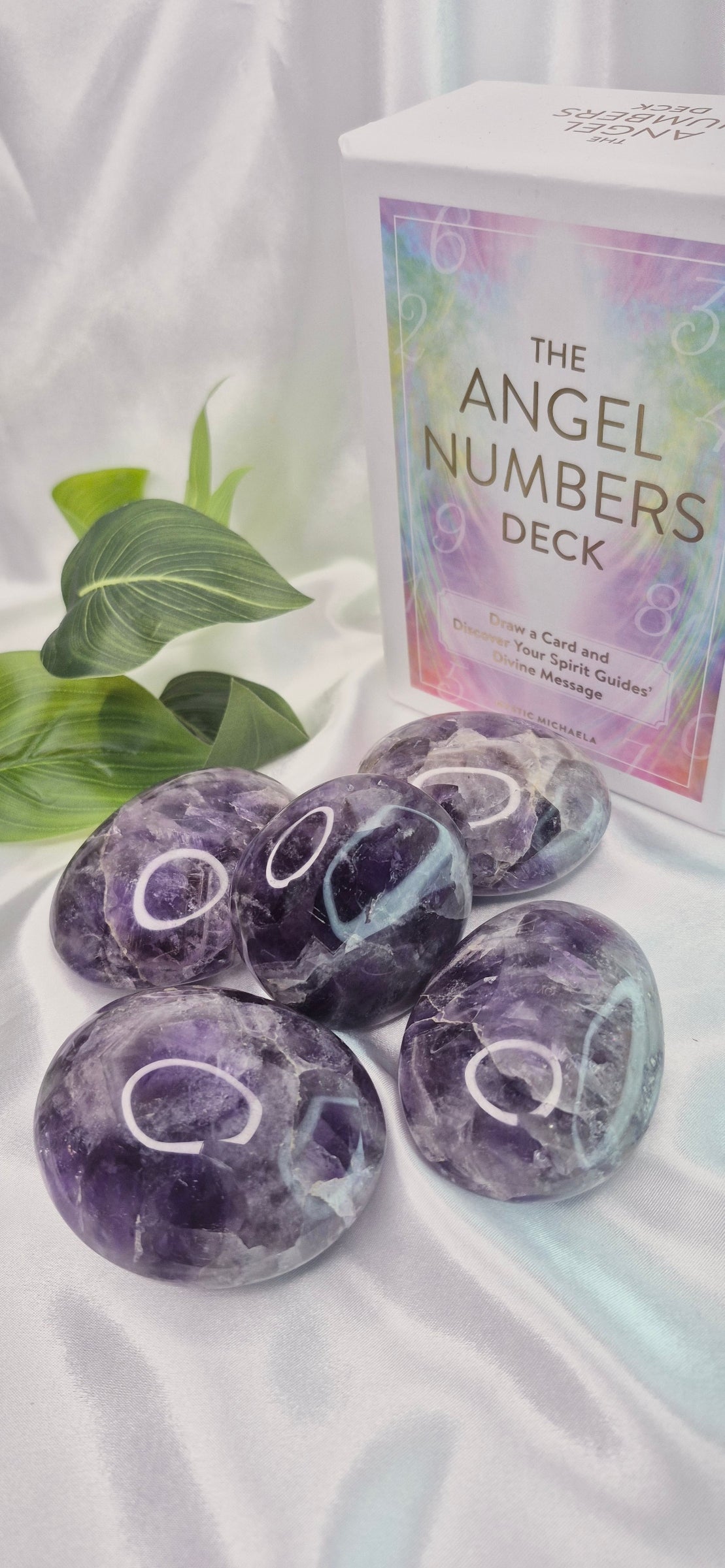 Smokey Amethyst Palm stones Medium