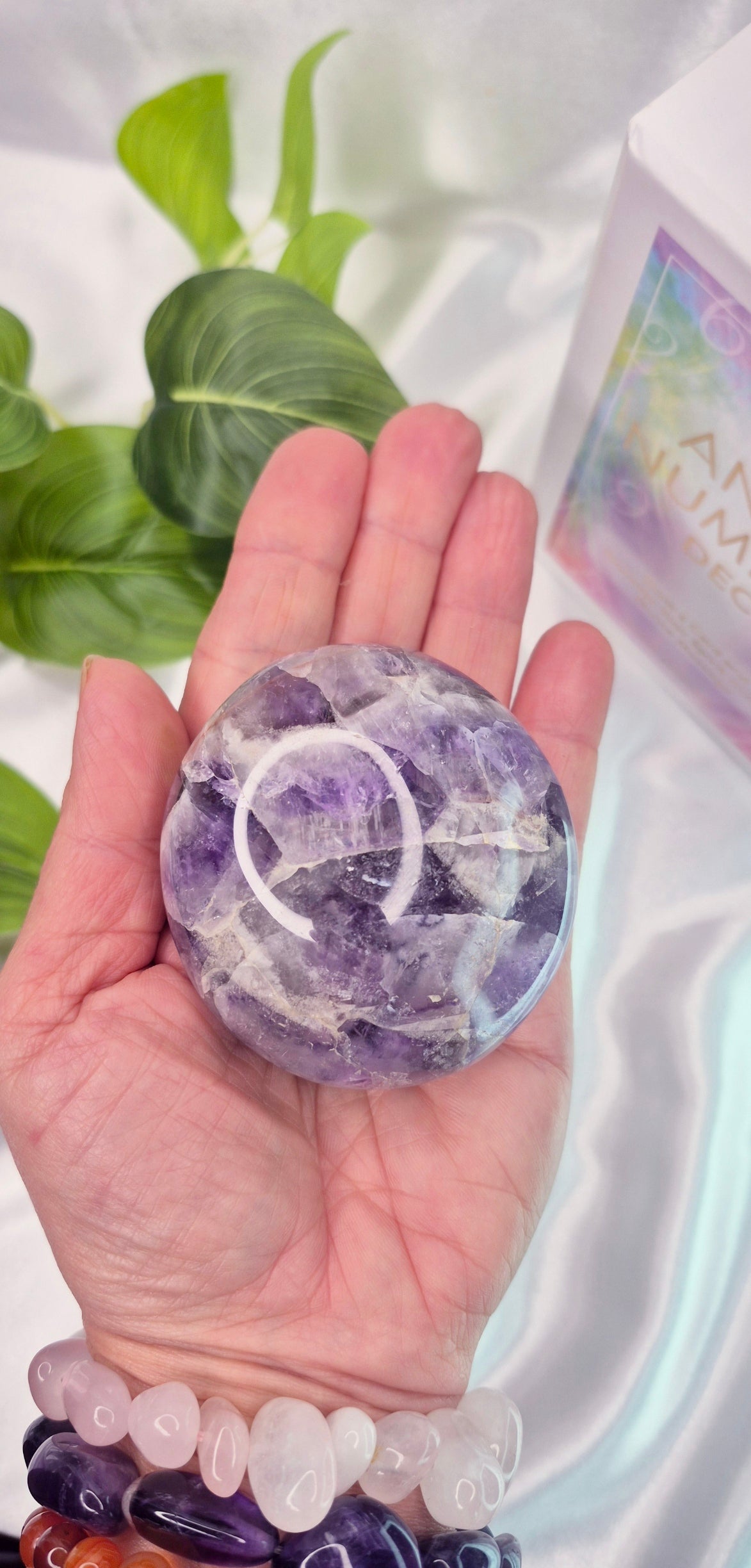 Smokey Amethyst X-Large Palm Stone #A