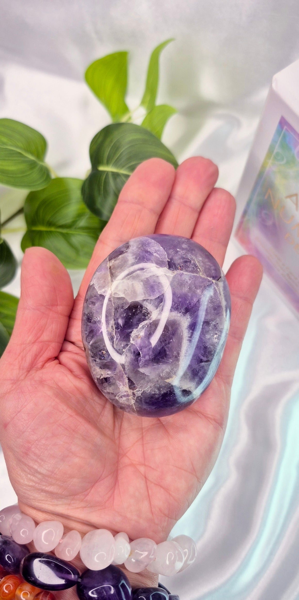 Smokey Amethyst X-Large Palm Stone #B