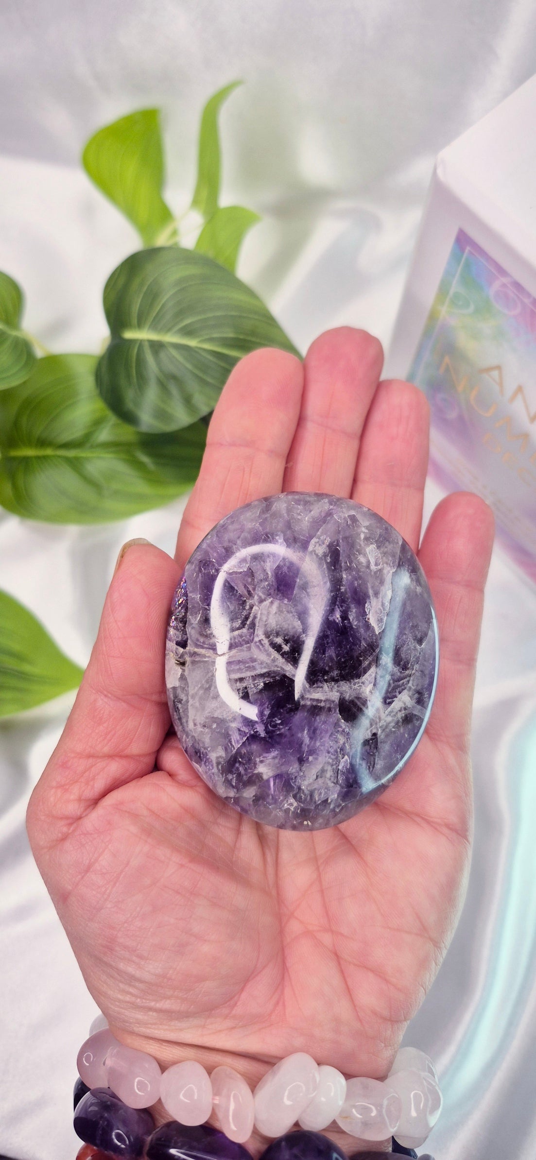 Smokey Amethyst X-Large Palm Stone #C