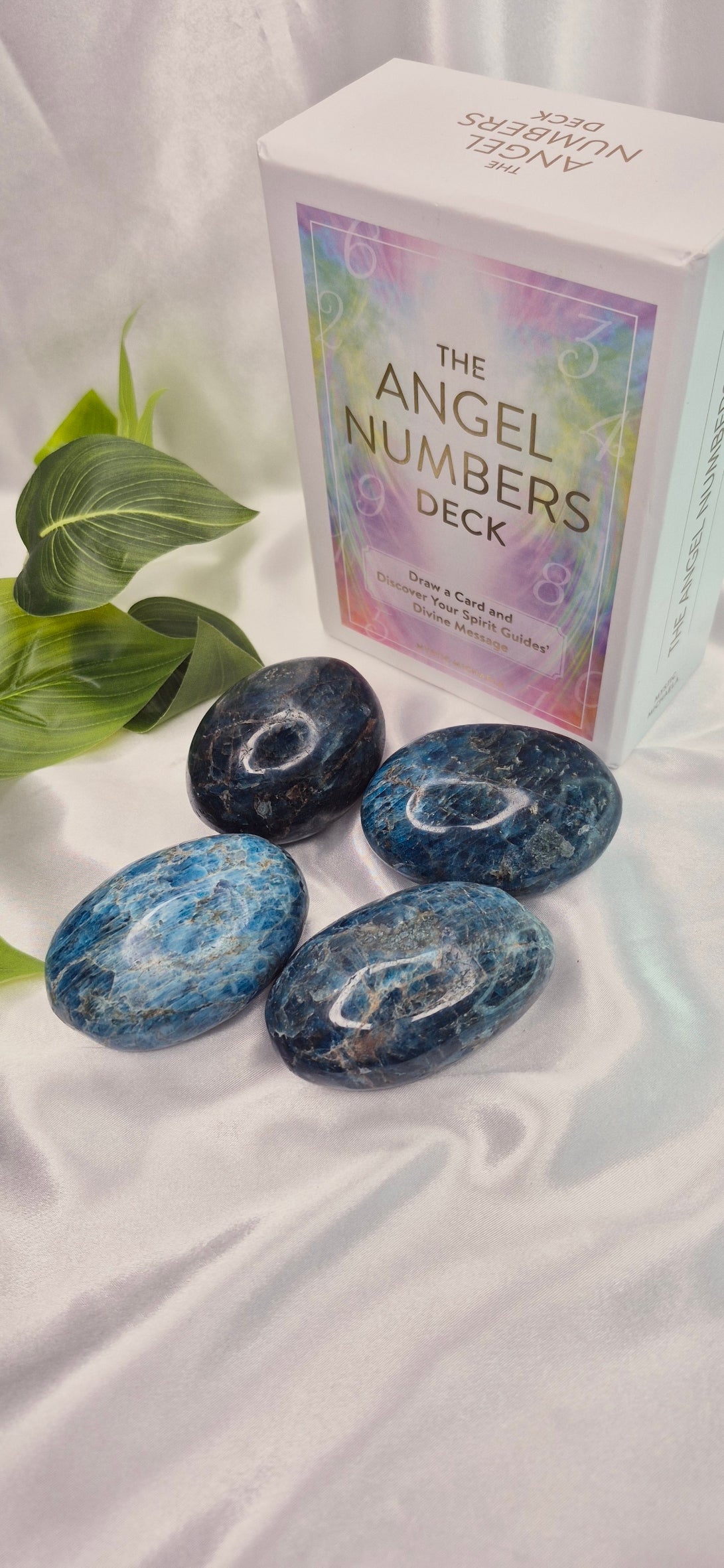 Blue Apatite Palm Stone Large