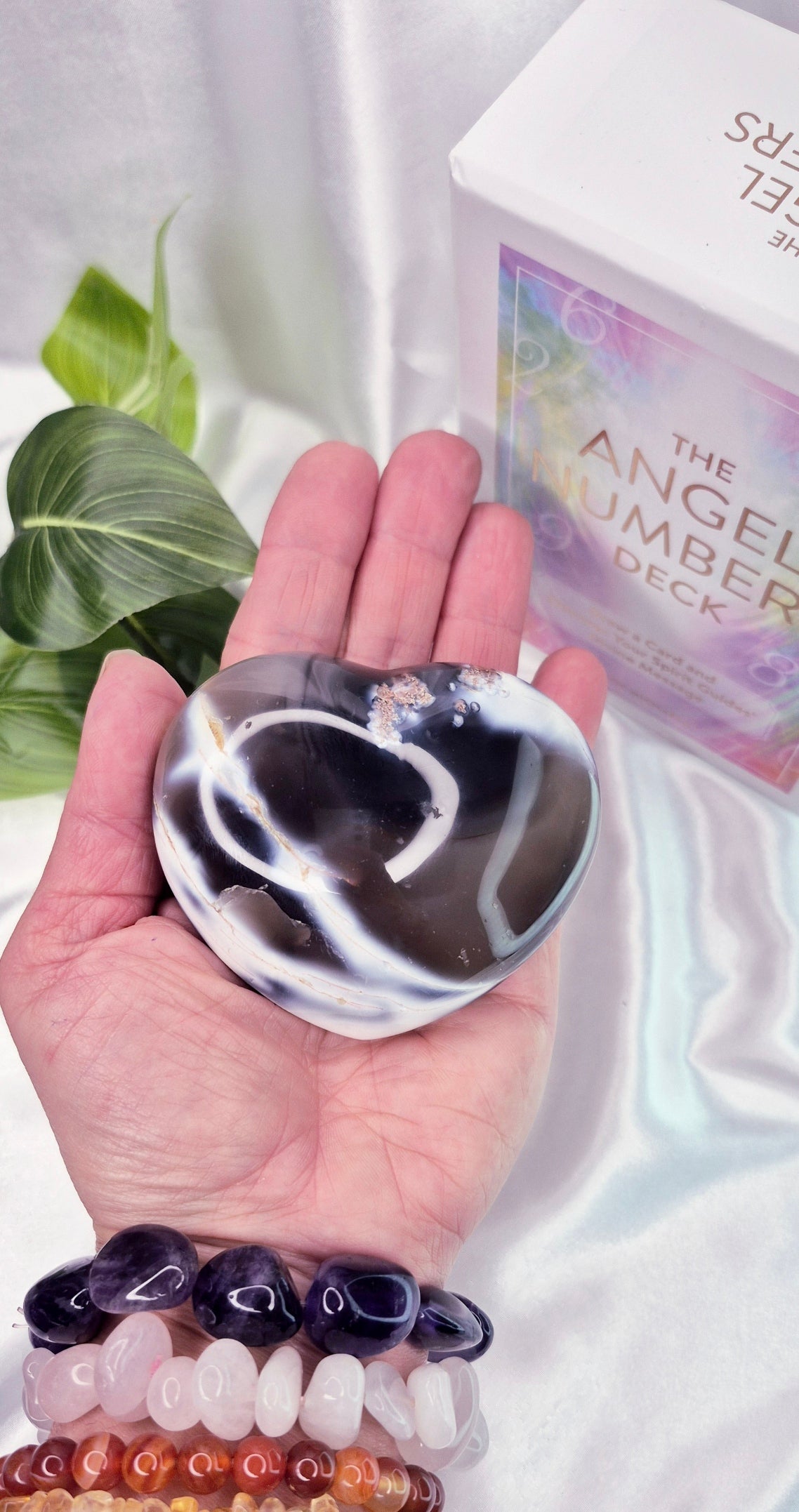 Orcha Agate Heart Carving #A1