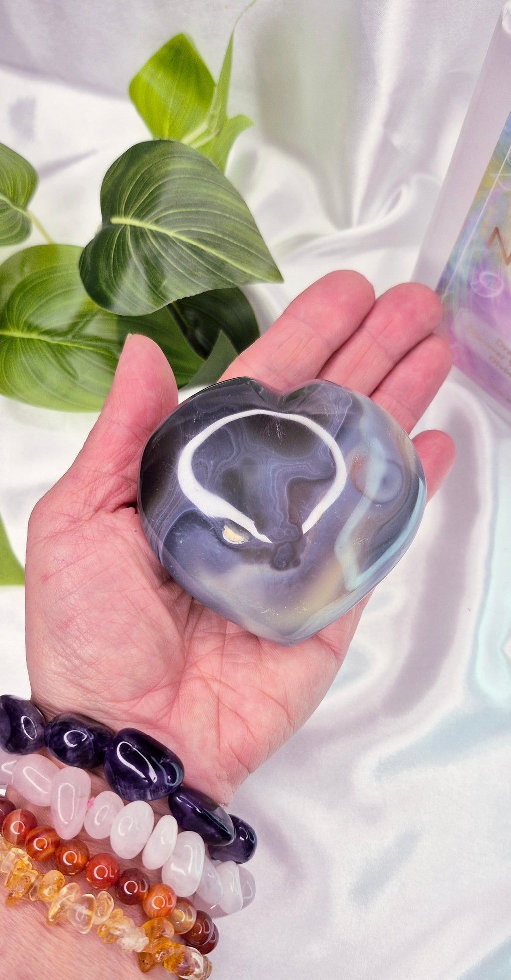 Orcha Agate Heart Carving #A