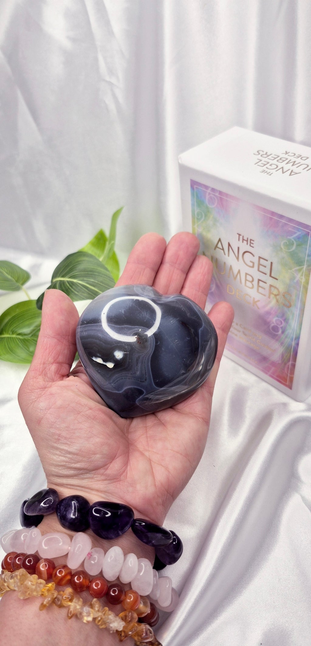 Orcha Agate Heart Carving #A