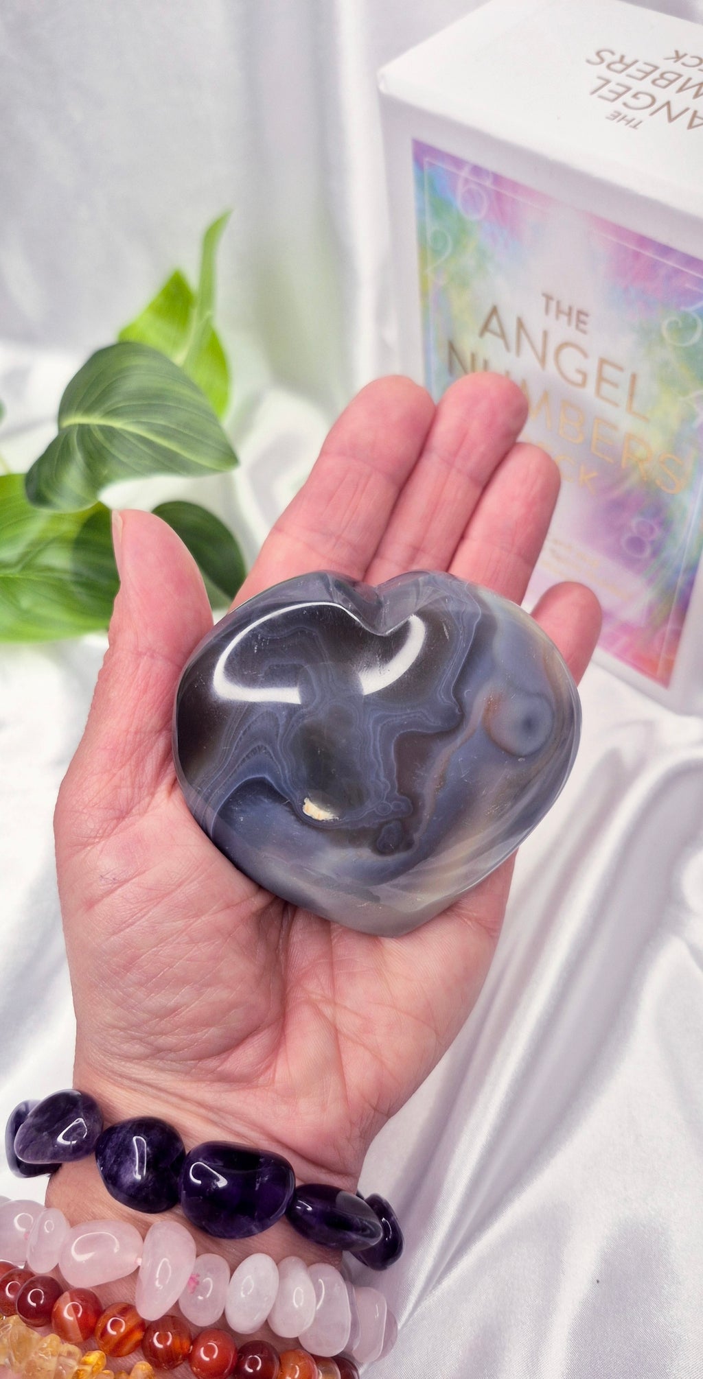 Orcha Agate Heart Carving #A