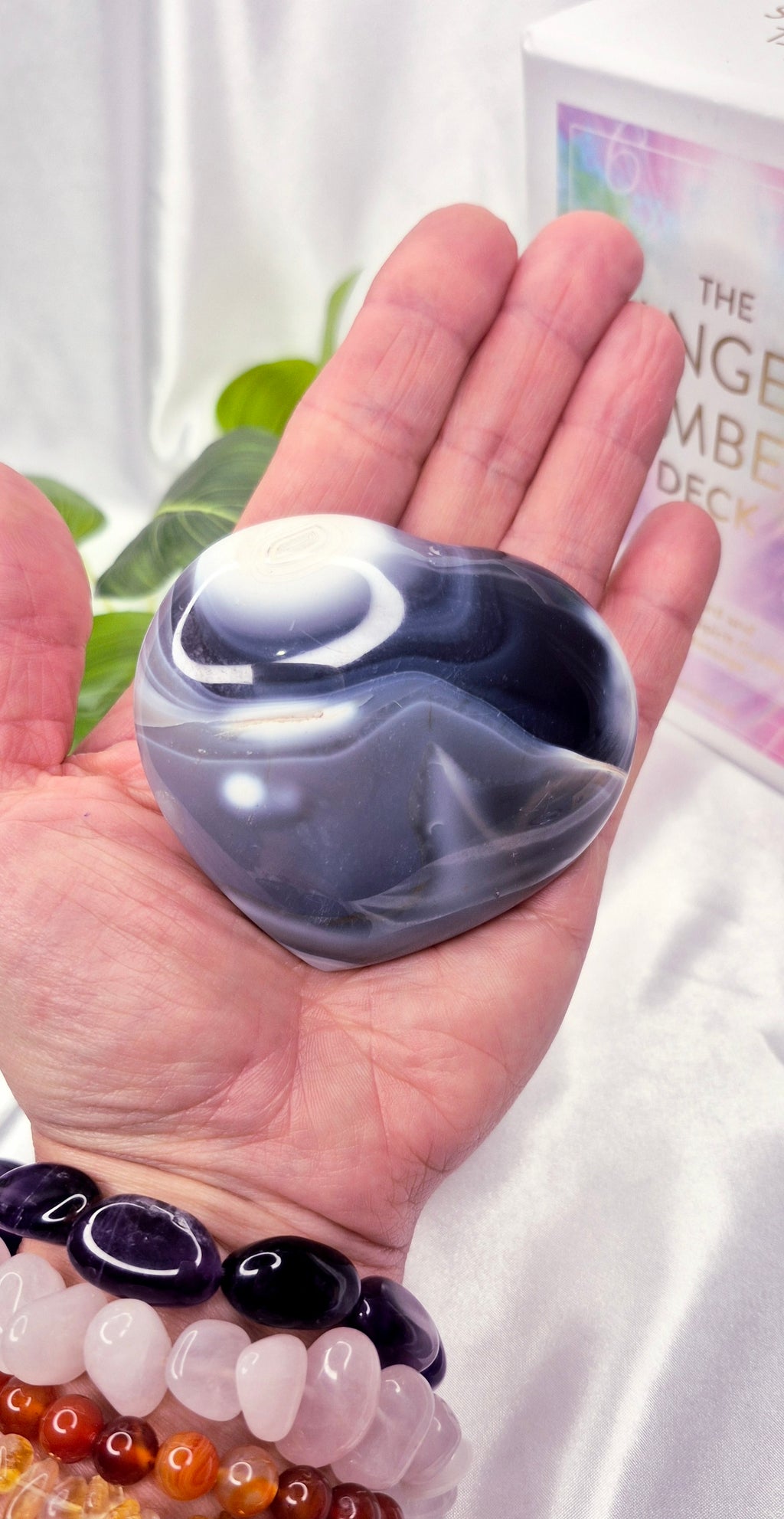 Orcha Agate Heart Carving #B