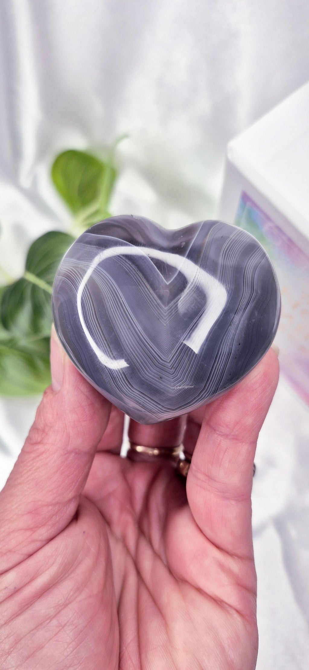 Orcha Agate Heart Carving #F