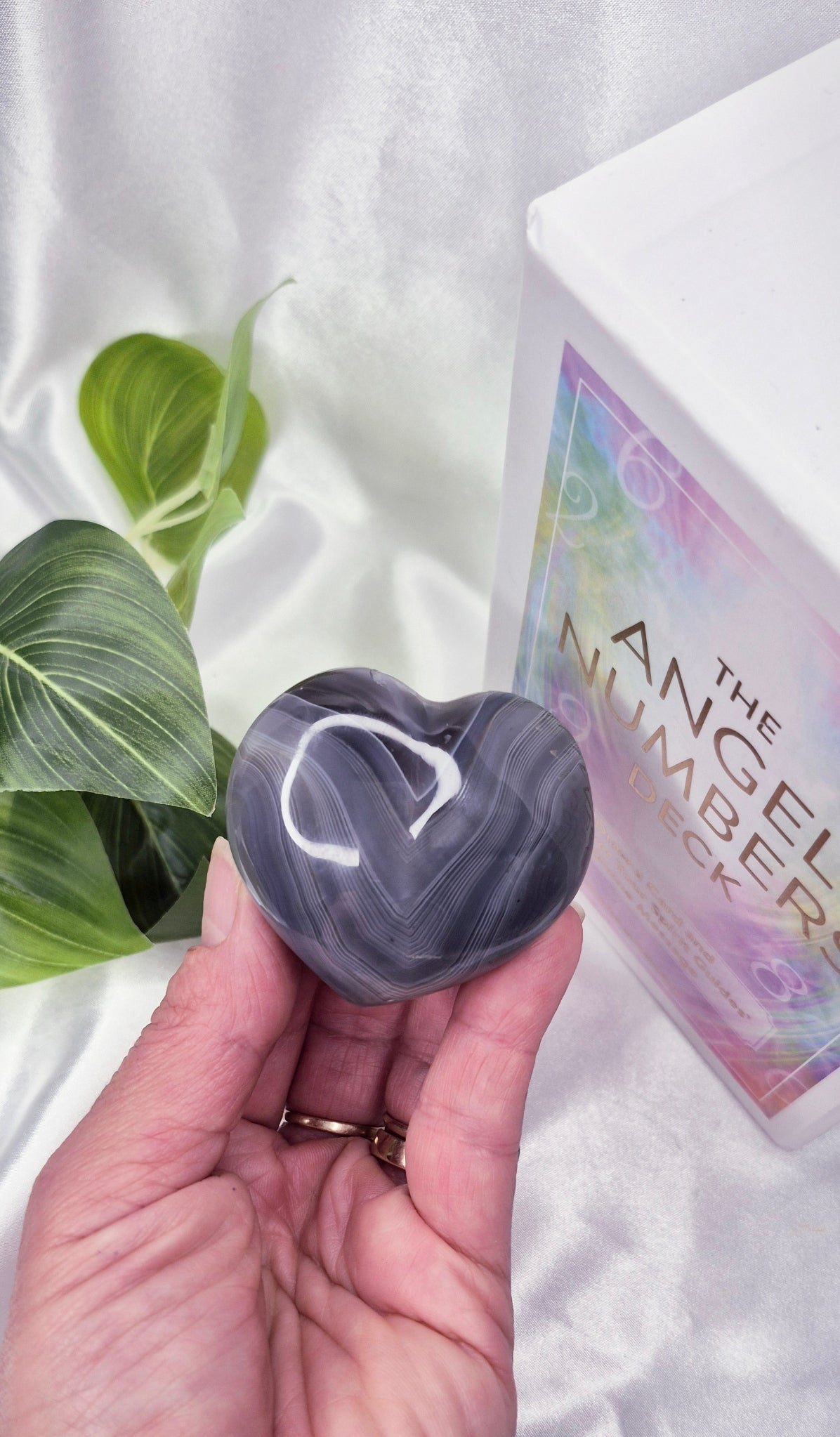 Orcha Agate Heart Carving #F