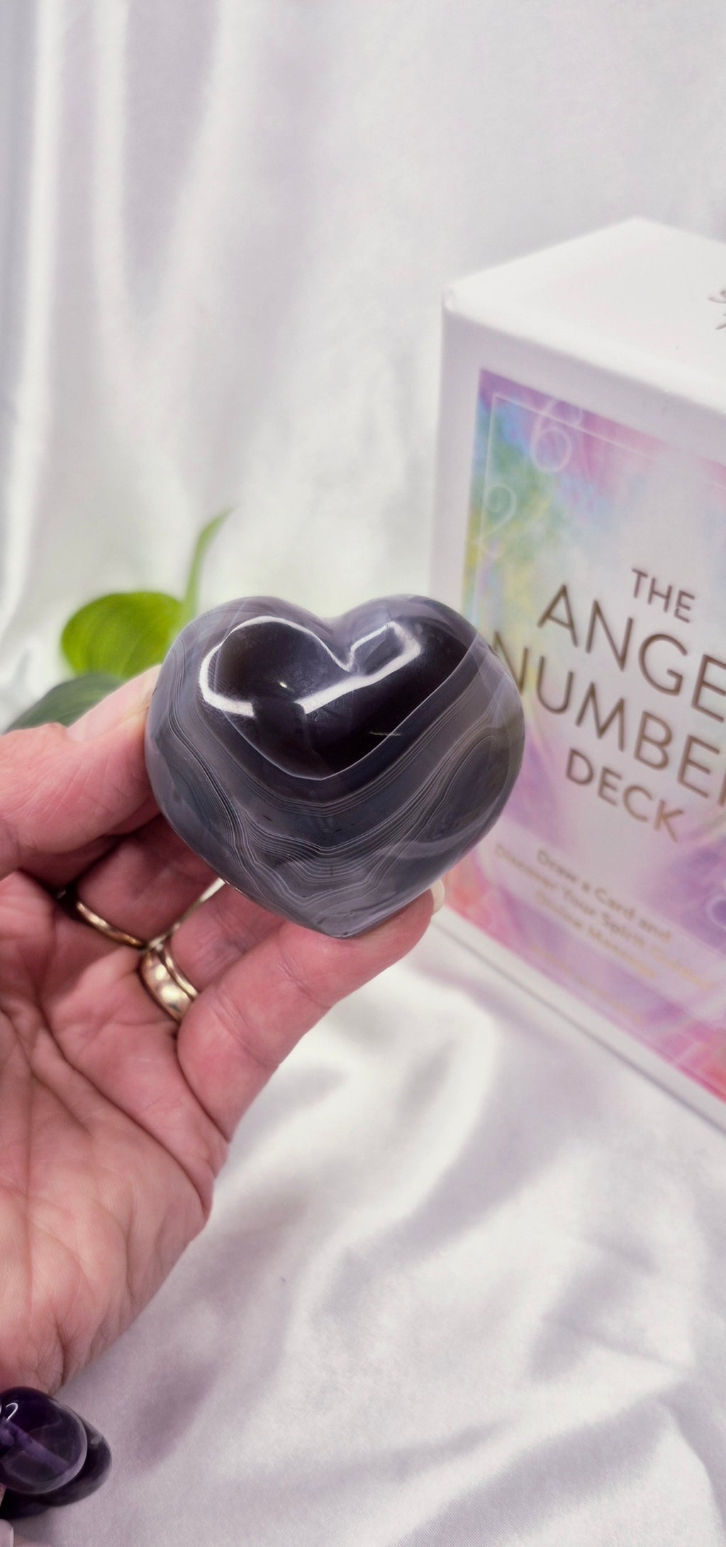 Orcha Agate Heart Carving #F