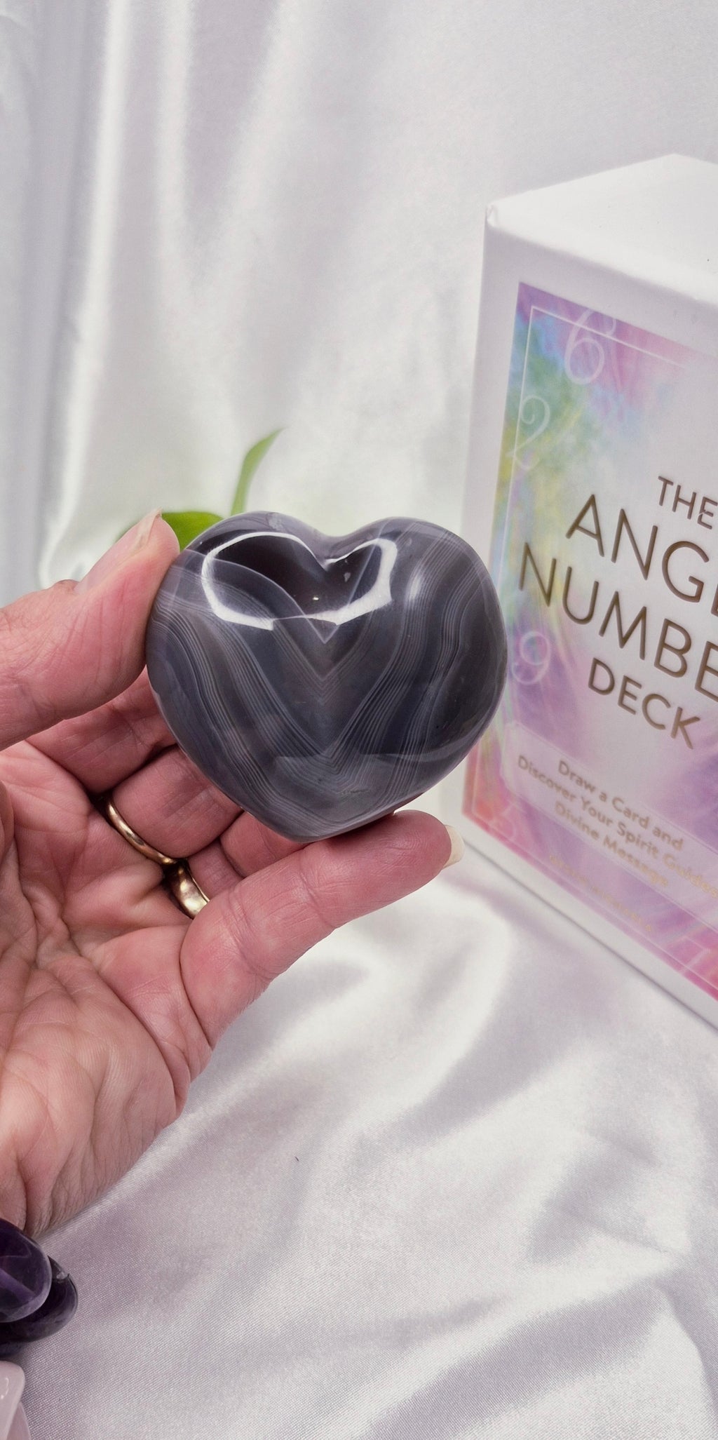 Orcha Agate Heart Carving #F