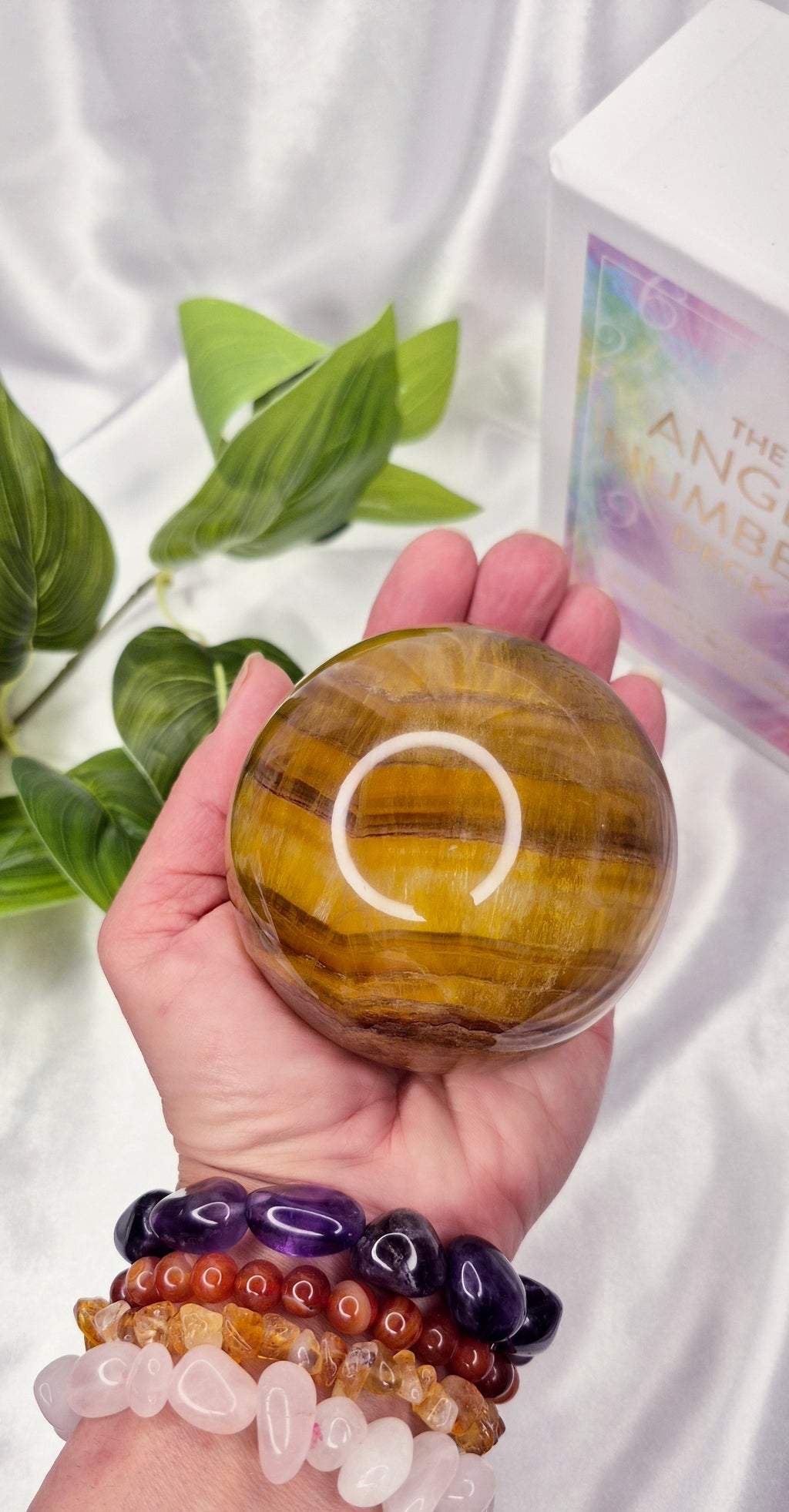 Yellow Fluorite Sphere (rare) large