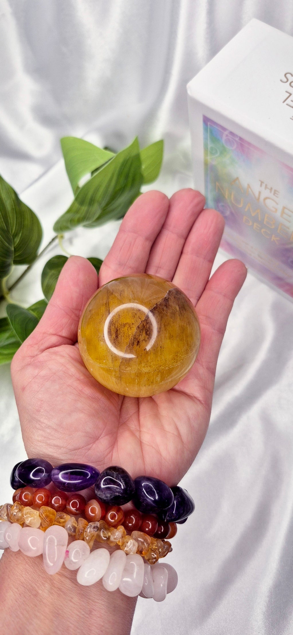 Yellow Fluorite Sphere (rare) small