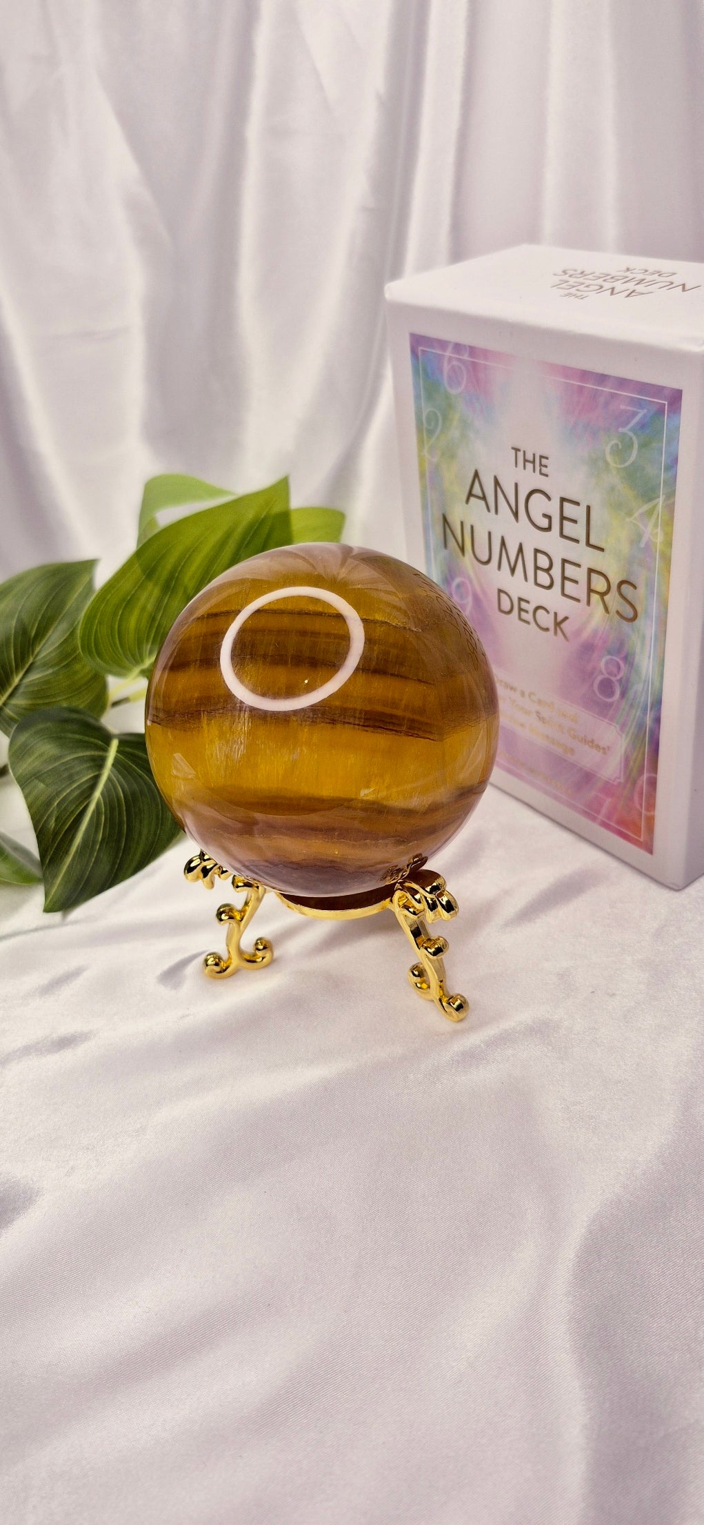 Yellow Fluorite Sphere (rare) large